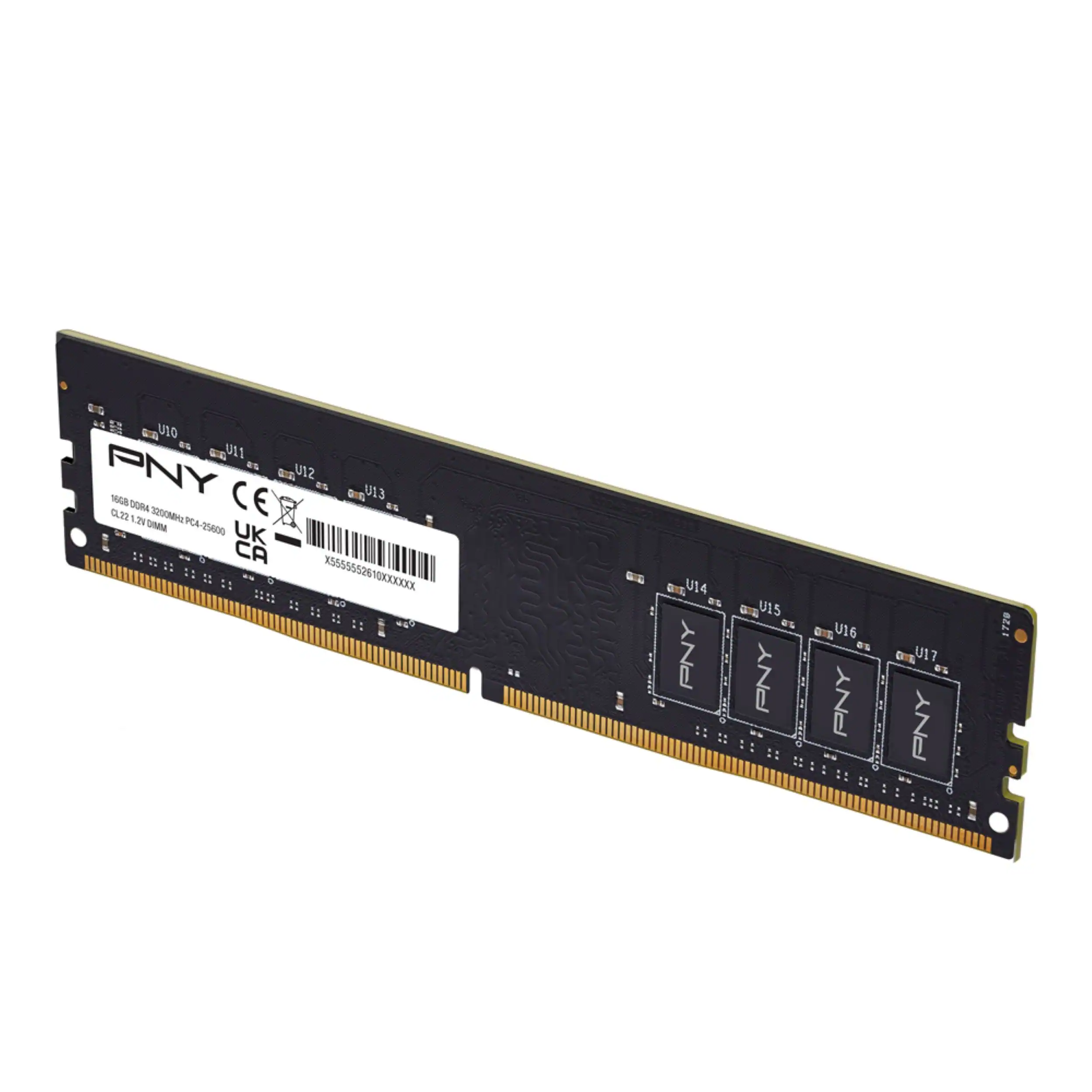 PNY - Performance 16GB (1x16GB) DDR4 RAM 3200MHz (PC4-25600) - CL22, 1.2V - Desktop Memory - MD16GSD43200-TB - Black