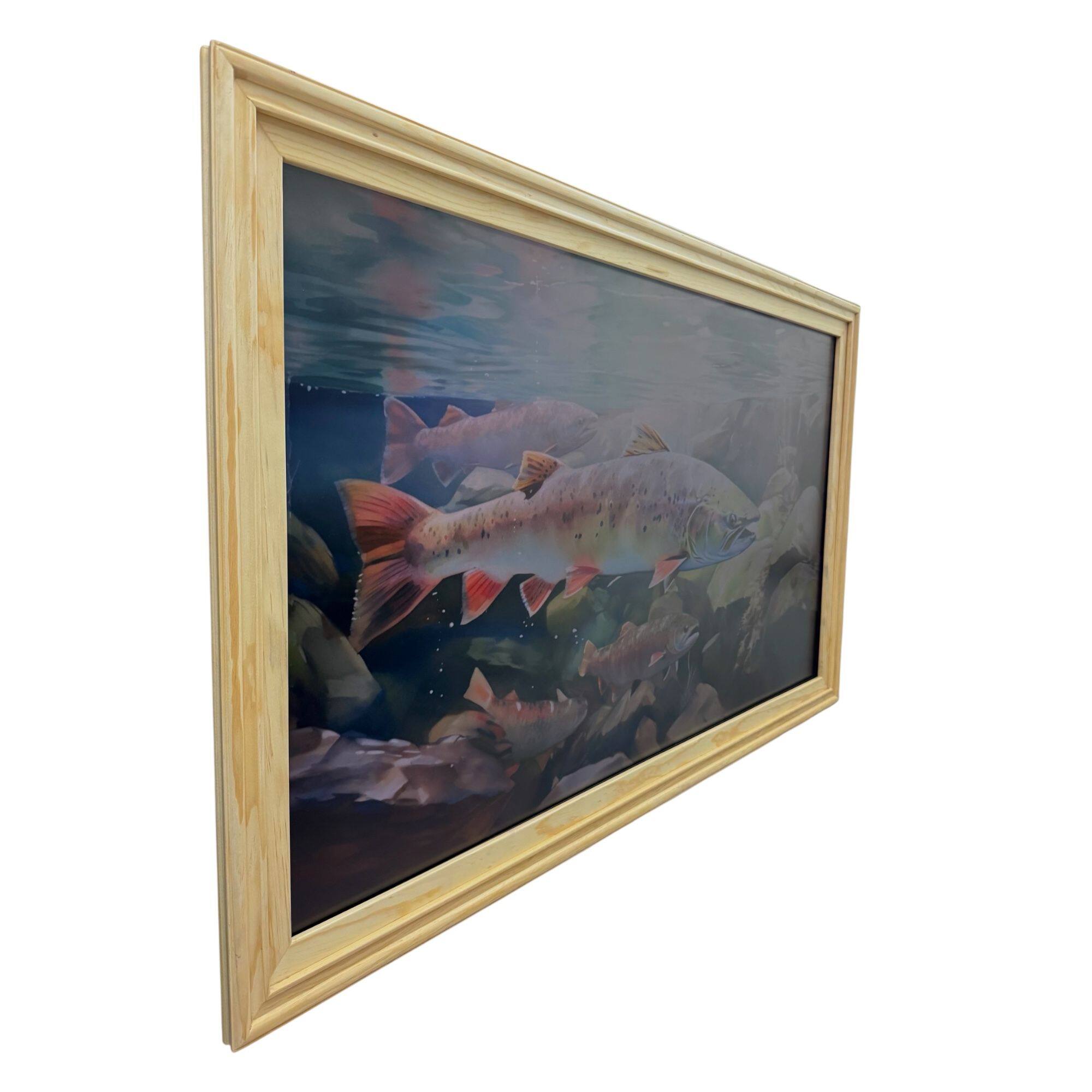 Angle. LAREDO FRAME FACTORY - 65 inch Hisense Canvas TV Frame, Canvas TV by Hisense - NATURAL WOOD.