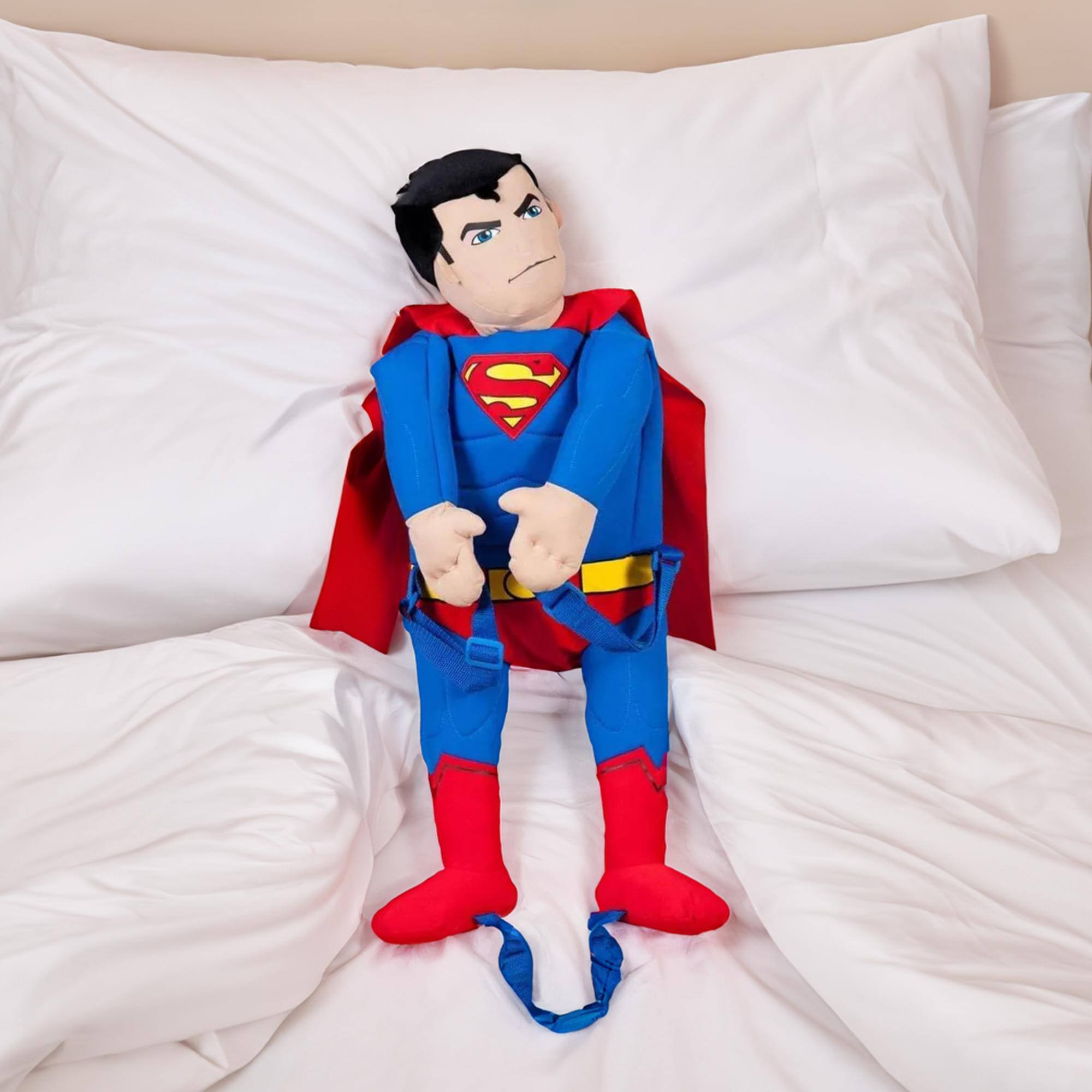 Alt View 2. DC Universe - Comic Images DC Comics Superman Plush Backpack - Blue.