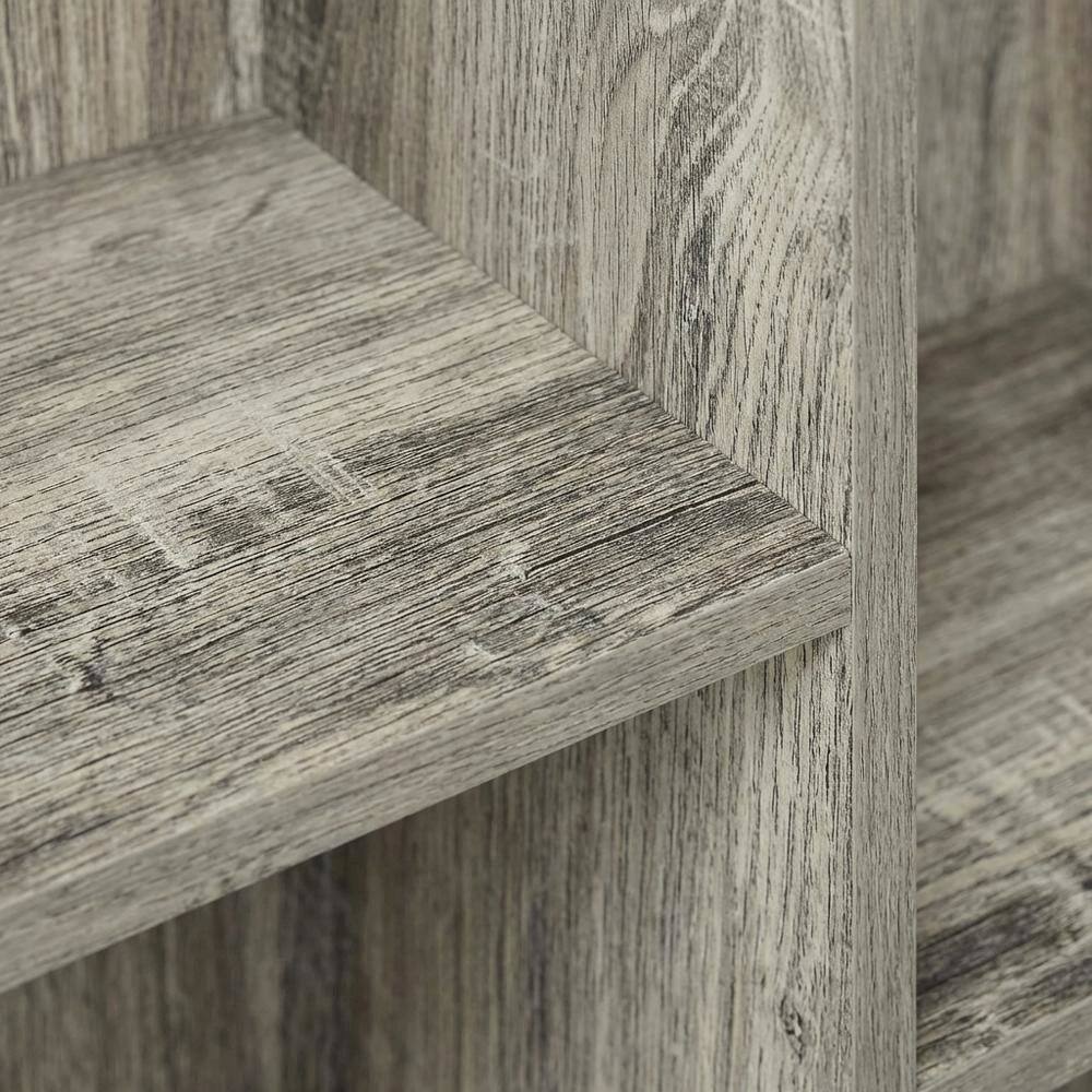 Alt View 1. FurniFact - Reversible 7-Cube Storage Shelf In French Oak Finish With Open Design - French Oak.