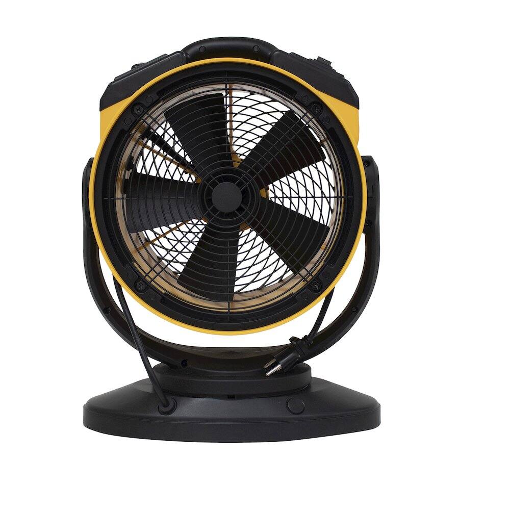 Angle. XPOWER - 1100 CFM 4 Speed Portable 11" Professional Grade Utility Fan - Blue.