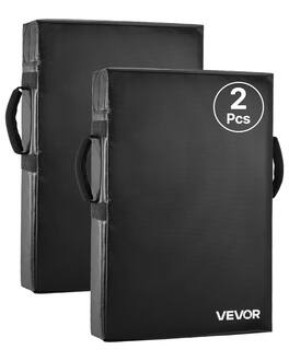 VEVOR - Football Blocking Dummy, 24x16 in Blocking Pads, Kick Shield Pad with Handles, High-Density Sponge Tackle Dummies - Black