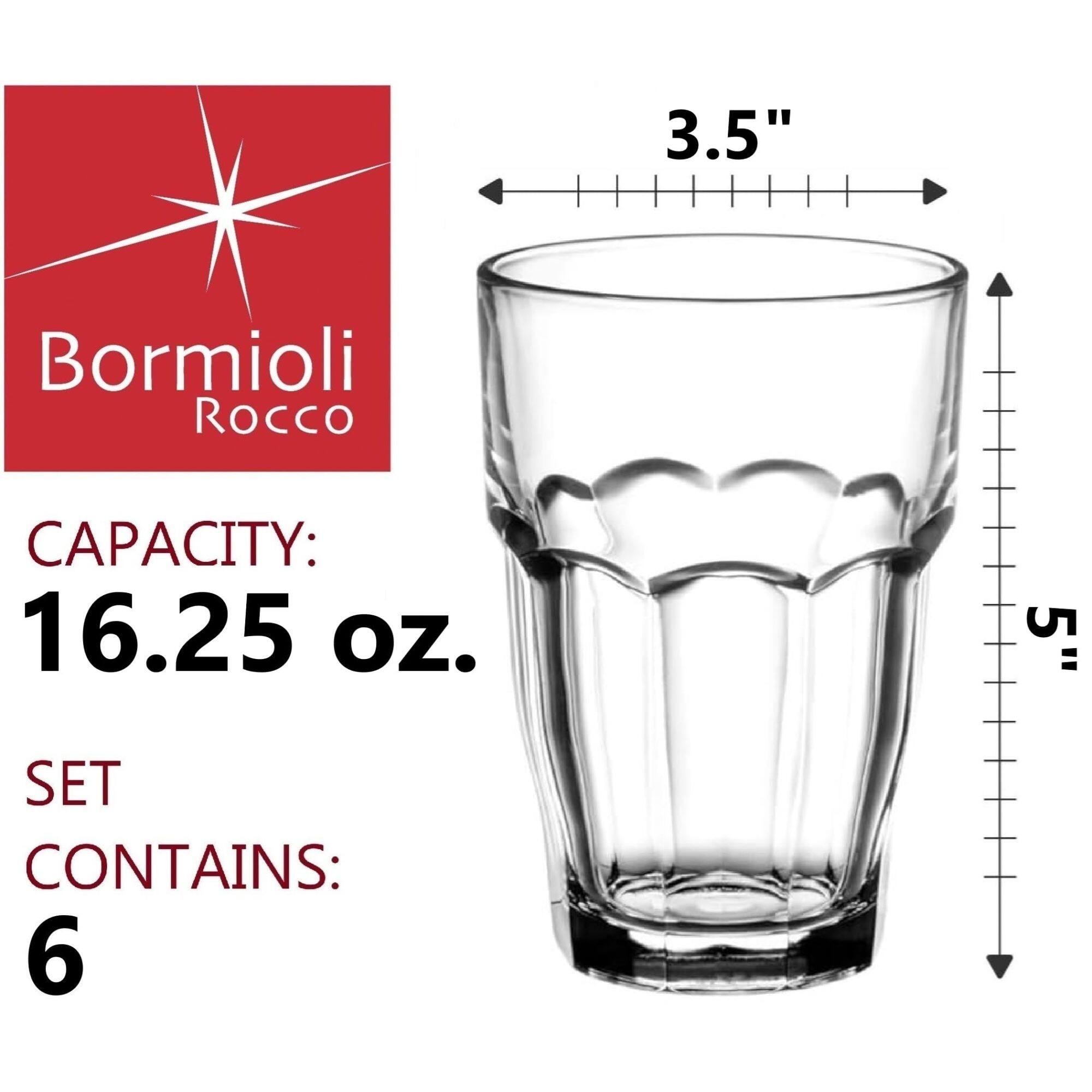 3.5" Bormioli Rocco  
CAPACITY: 16.25 oz.  
SET CONTAINS: 6