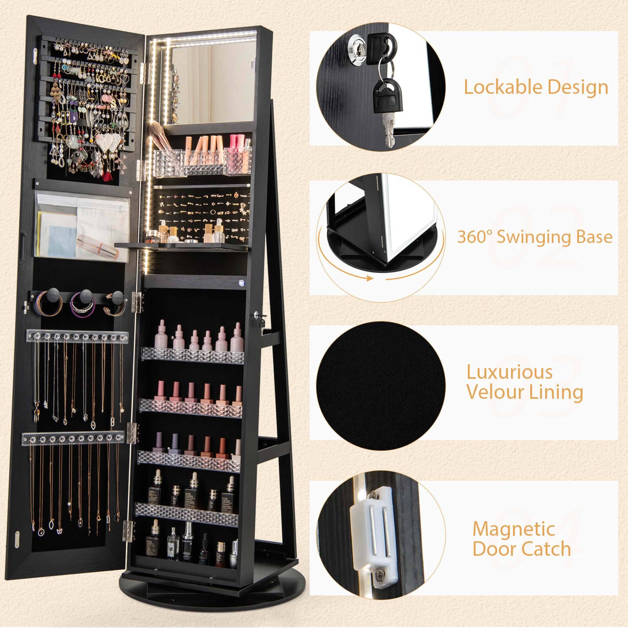 Lockable Design 360 Swinging Base Luxurious Velour Lining Magnetic Door Catch