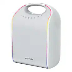 Front. ION Audio - 40W Portable Bluetooth Rechargeable Speaker, 8" Woofer, Lights, TWS, Aux, Mic Inputs, FM, Water-Resistant - White.