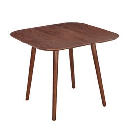 Loheer - Square Dining Table Mid Century Modern Table for Four - Dark Walnut