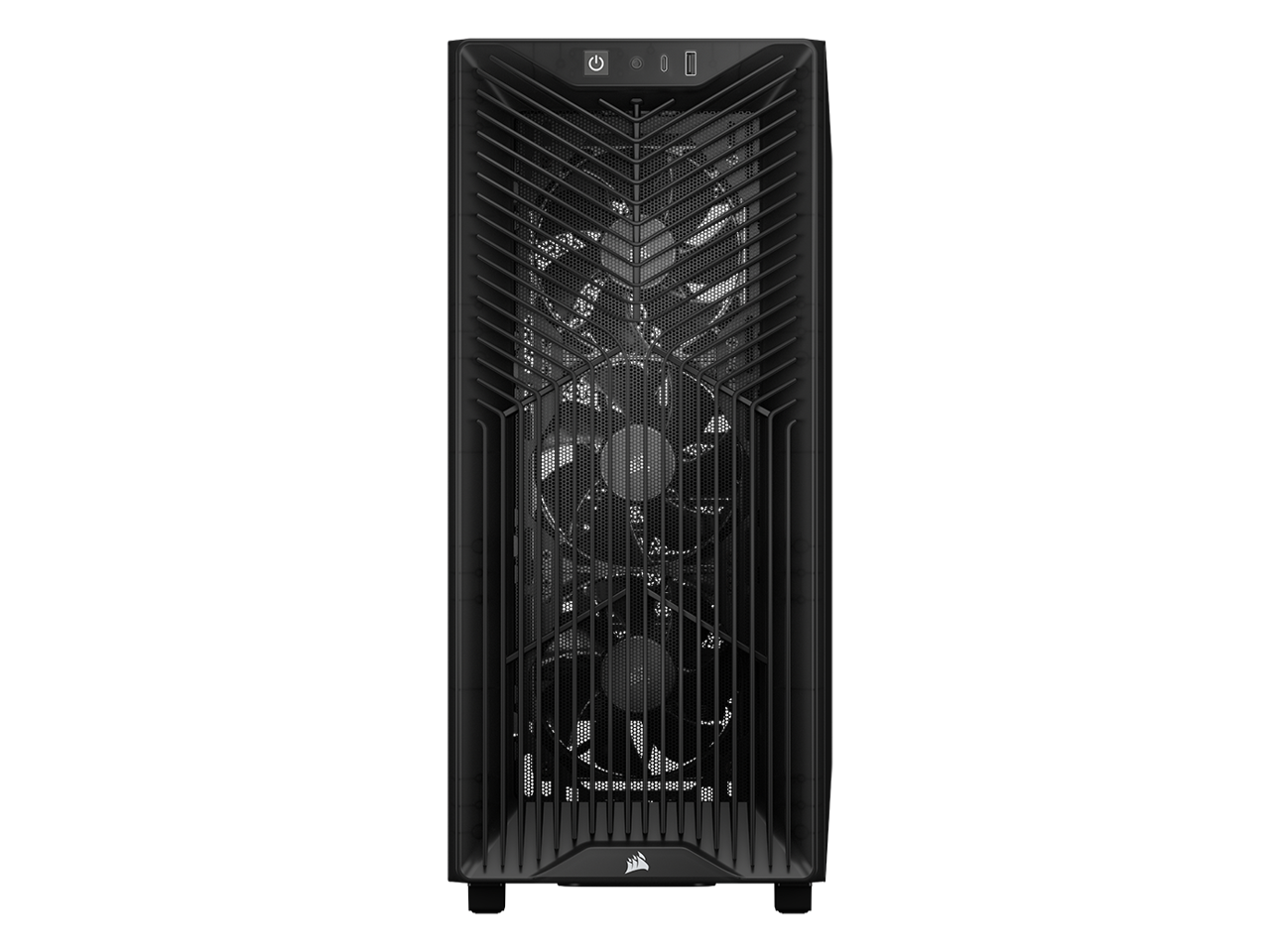 Alt View 1. CORSAIR - CORSAIR 3200D RS Mid-Tower Case - 360mm Rad, BTF/Zero/Stealth Compatible, Angled GPU Fan Mount, Smoke - Smoke.