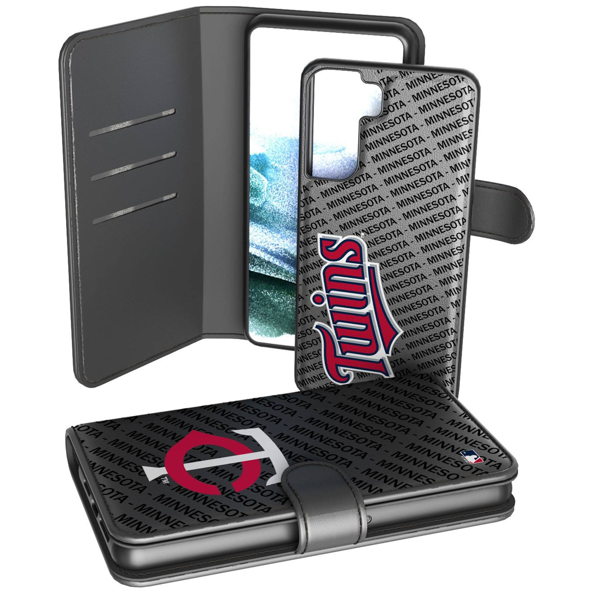 Keyscaper - MLB - Minnesota Twins - Samsung Galaxy Mono Tilt Wallet Case - S20 Plus - Multicolor
