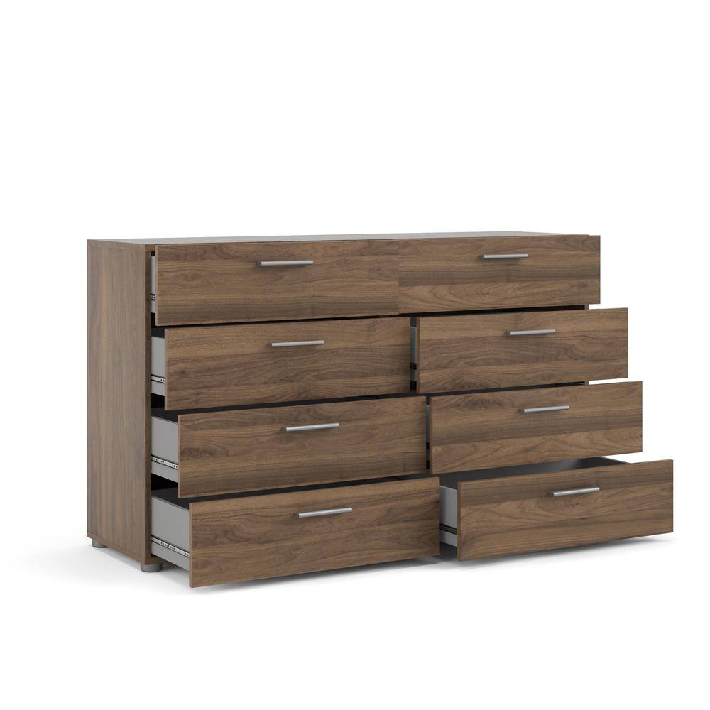 Alt View 2. Tvilum - Austin 8 Drawer Double Dresser, Walnut - Brown.