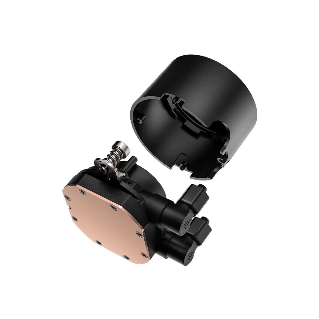 Left. PCCOOLER - DA240 ARGB BK CPU Liquid Cooler with 120mm PWM ARGB FAN - Black.