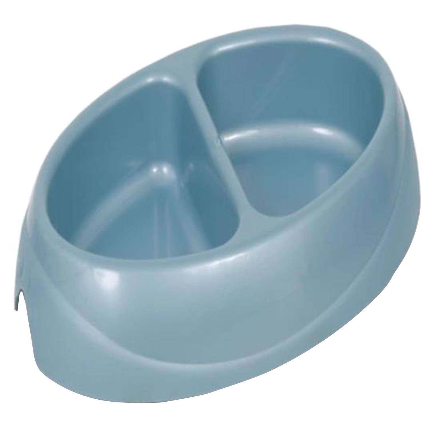 Front. Petmate - Petmate Assorted Double Diner Plastic 1 cups Pet Bowl For All Pets - Assorted.