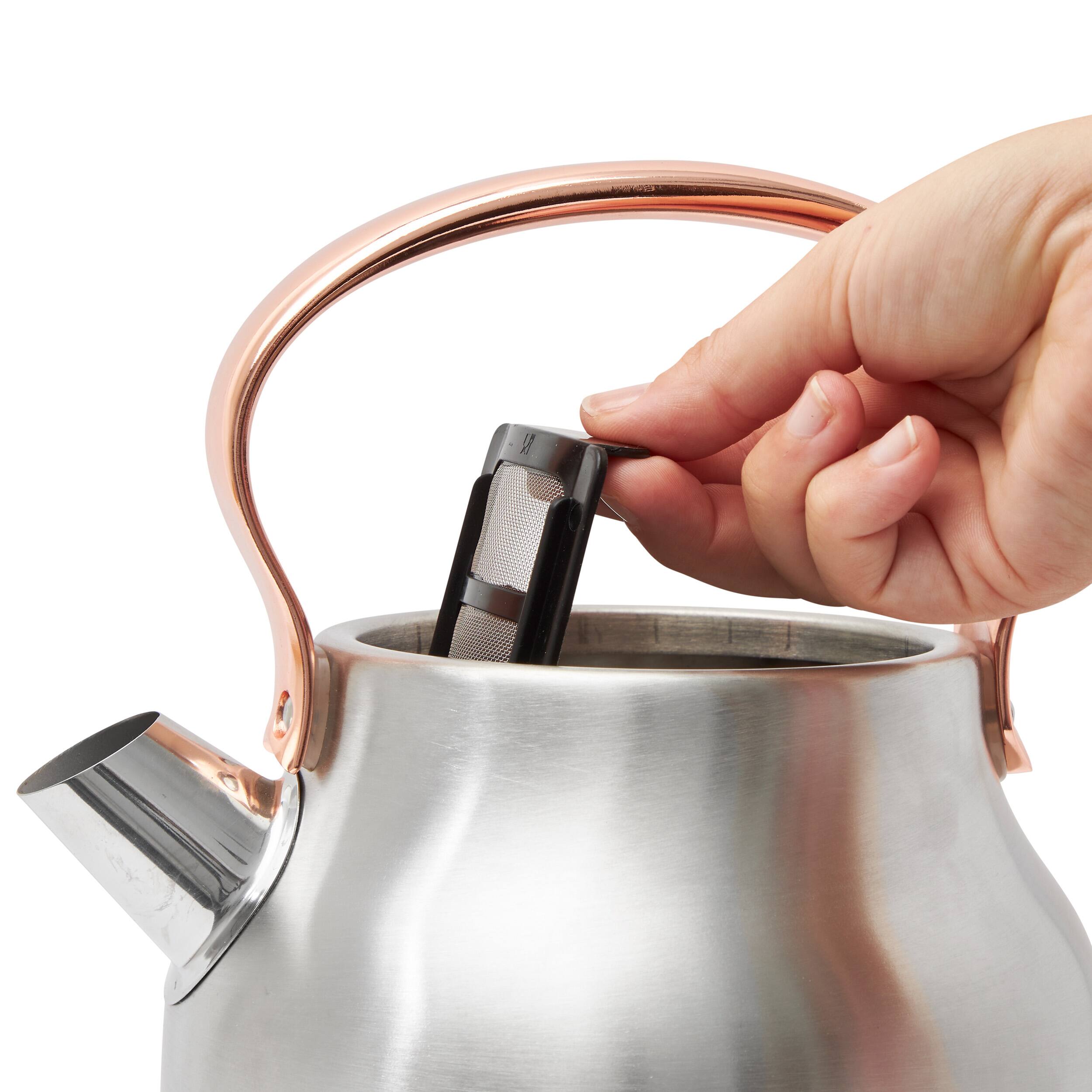 Alt View 1. Haden - Heritage Electric Kettle - Steel/Copper.