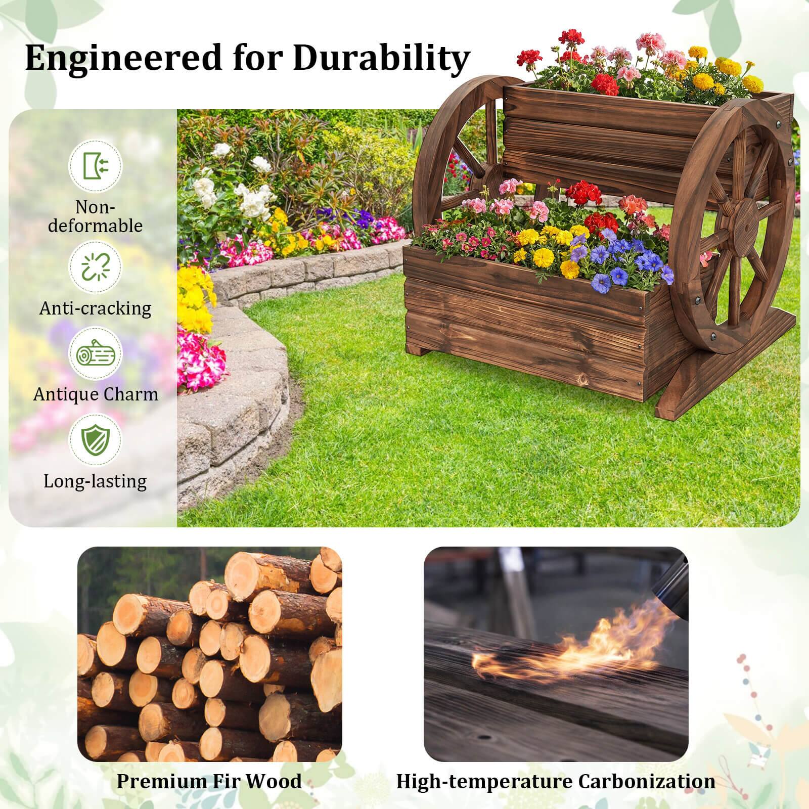 Engineered for Durability

- Non-deformable
- Anti-cracking
- Antique Charm
- Long-lasting

Premium Fir Wood

High-temperature Carbonization