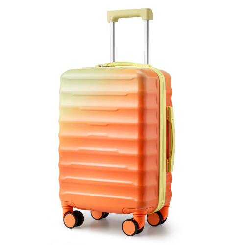 Alt View 1. Winado - 20" Carry-on Airline Approved Small Luggage Hardshell PC+ABS Gradient Color Suitcase with TSA Lock for Travel Business - Gradient Orange.