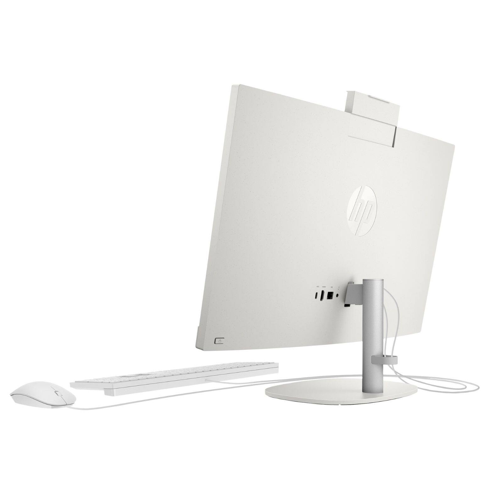 Alt View 3. HP - 24-cr0029 23.8" FHD Intel Core i3-N300 8GB DDR4 512GB SSD Intel UHD Graphics Windows 11 Home All-in-One Desktop - White.
