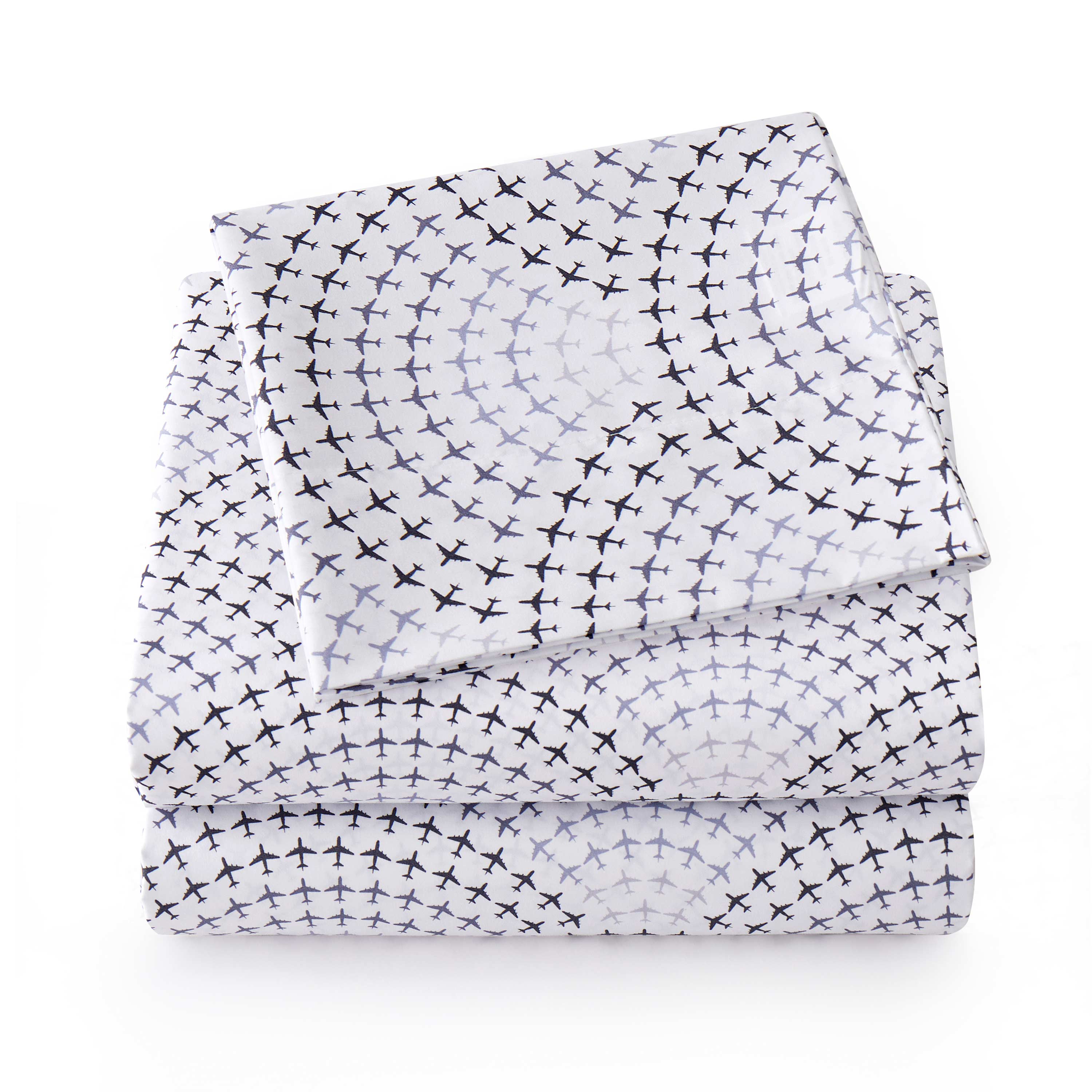 Alt View 1. Sweet Home Collection - Kids' Printed Classic & Bright Ultra Soft Microfiber Sheet Sets - Full - Airplanes.