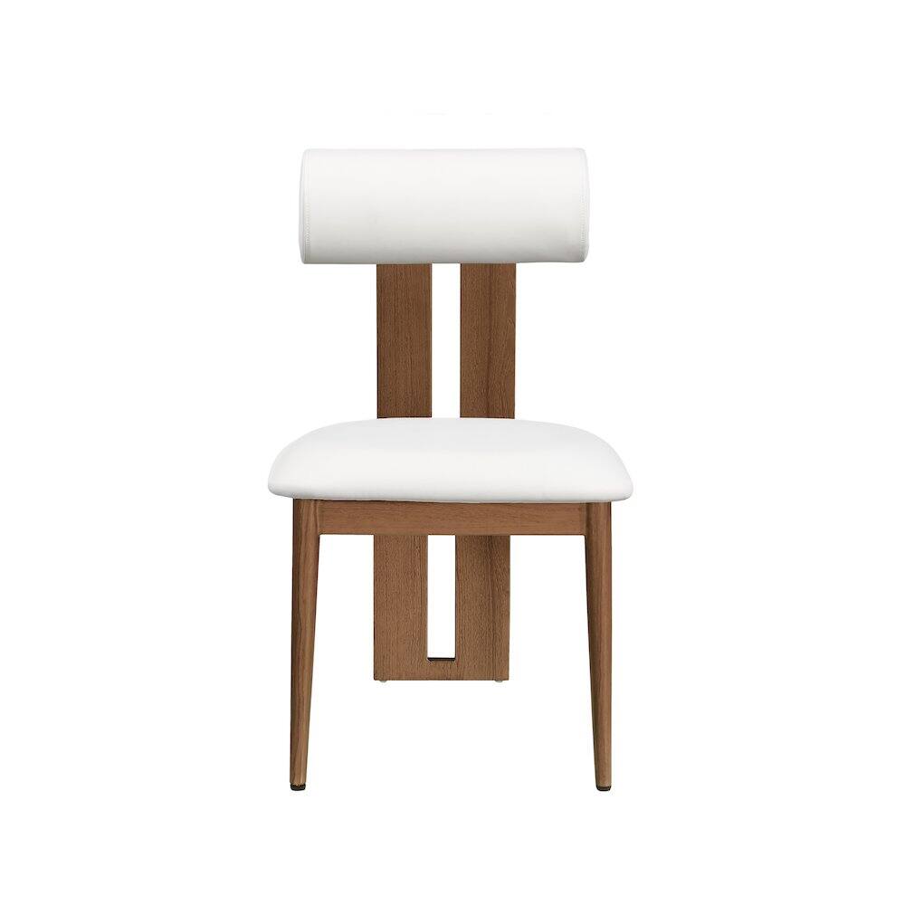 Alt View 2. Meridian Furniture - Dario Cream Vegan Leather Dining Chair, Set of 2 - Beige.