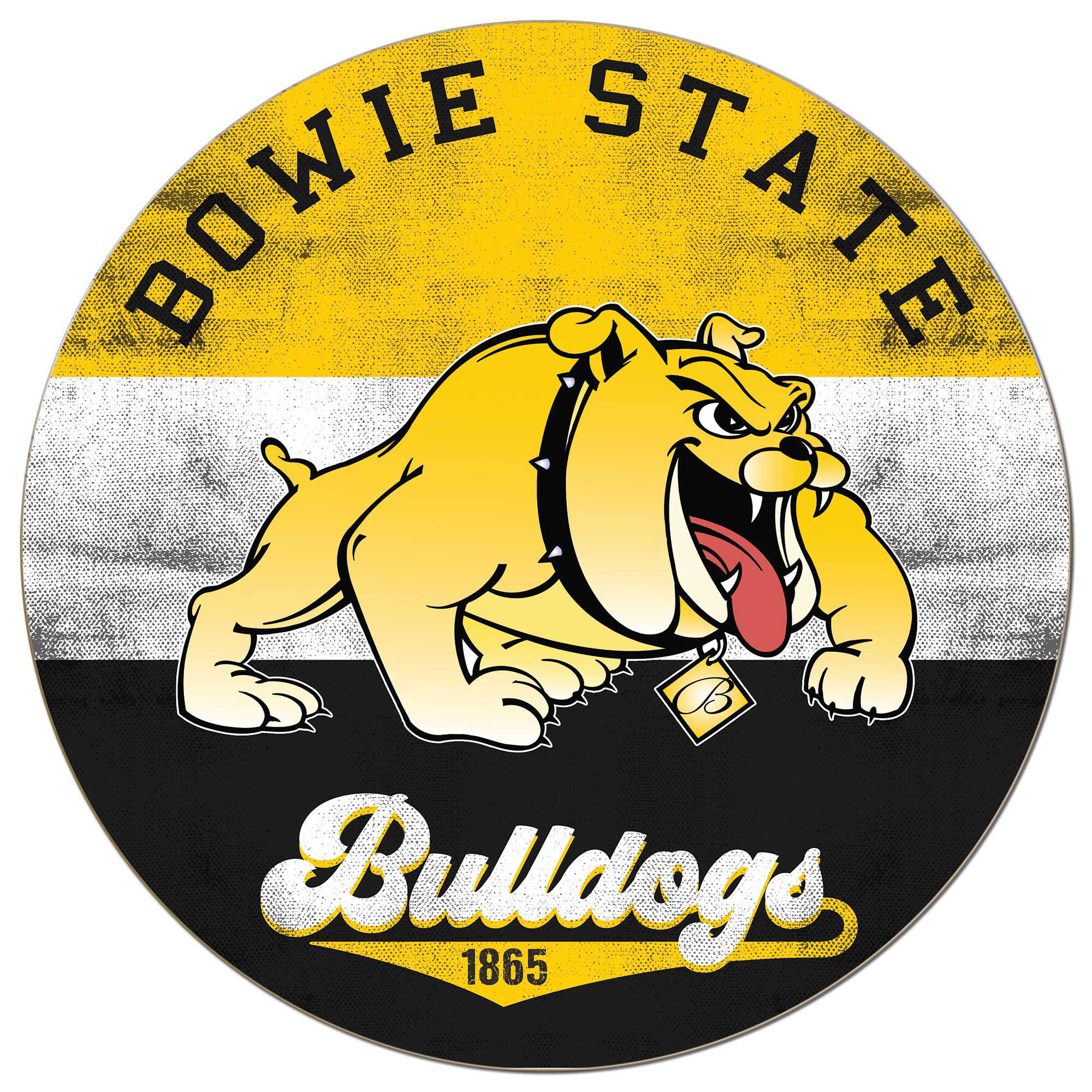 Bowie State Bulldogs 20'' x 20'' Retro Logo Circle Sign