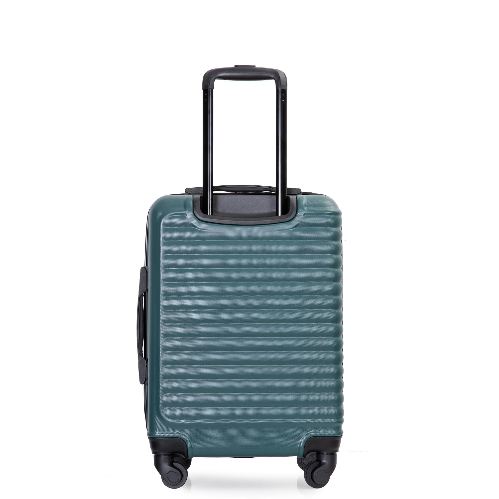 Alt View 4. Ecooso - 20-Inch Carry-On Luggage Lightweight Hardshell Suitcase with Spinner Wheels Airline Approved Travel Size - Green.