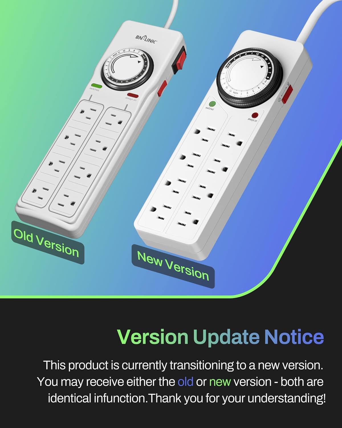 Version Update Notice

This product is currently transitioning to a new version. You may receive either the old or new version - both are identical in function. Thank you for your understanding!
