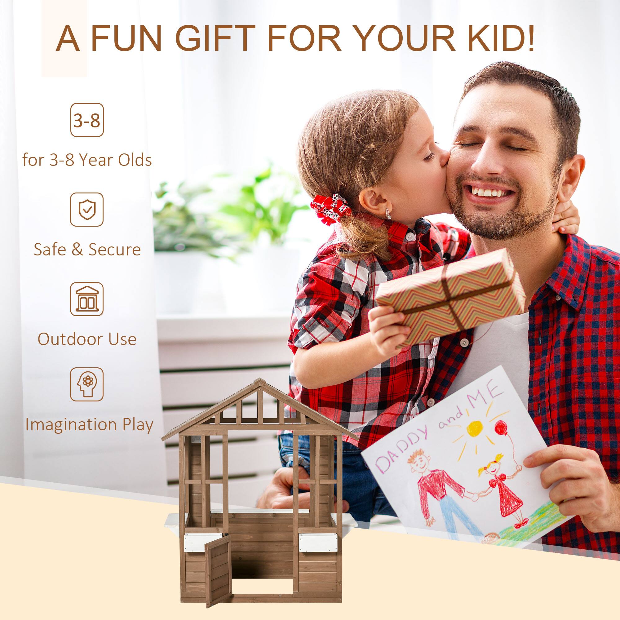 A FUN GIFT FOR YOUR KID!

- 3-8 for 3-8 Year Olds
- Safe & Secure
- Outdoor Use
- Imagination Play

DADDY and ME