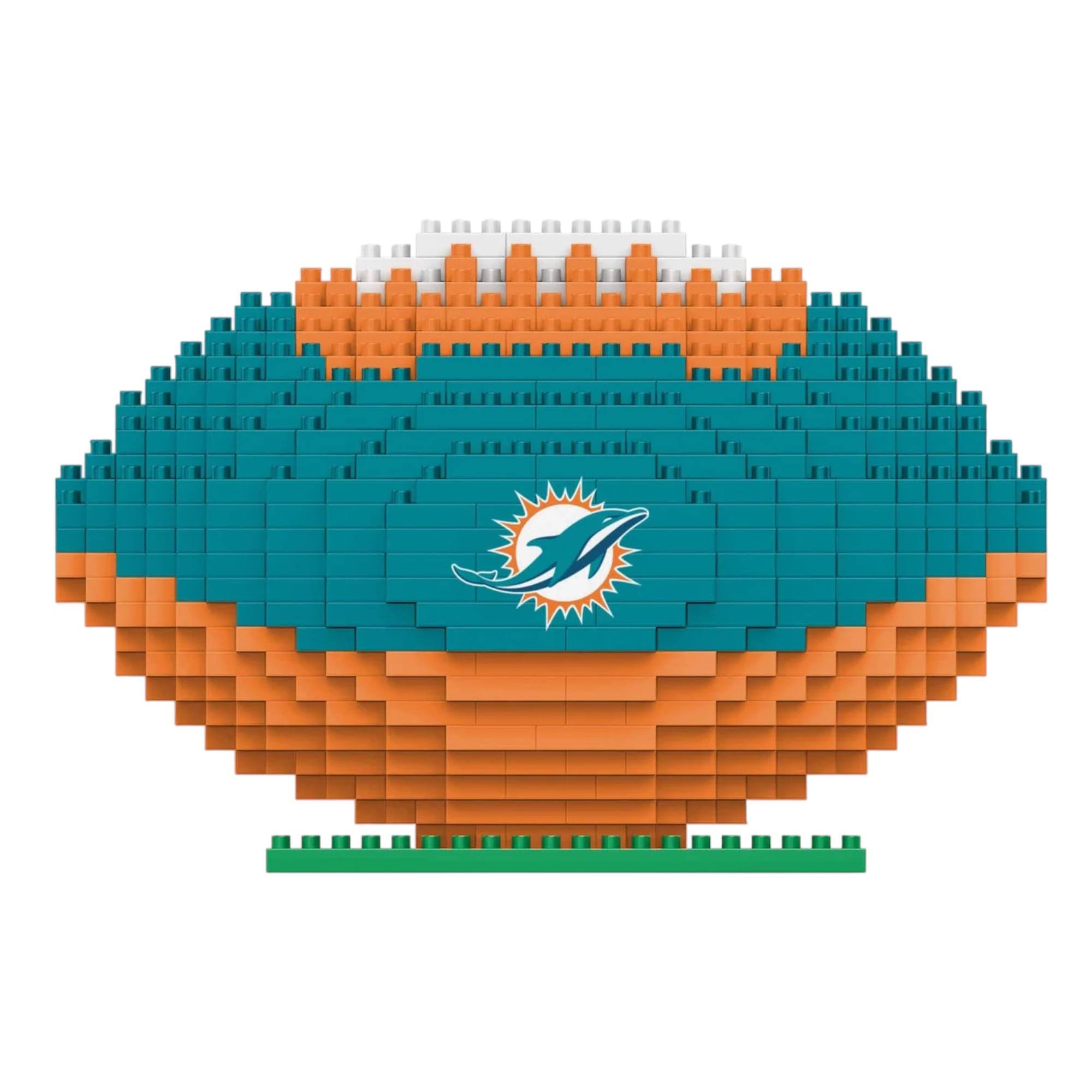 Alt View 10. Forever Collectibles - Miami Dolphins NFL BRXLZ Football 704-Piece Building Block Set - Blue.