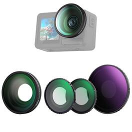Neewer - 4-in-1 ND/CPL/Diffusion/Wide Angle Lens Kit for DJI Action 5 Pro/4, VND8-32, FL-53