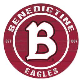 Jardine - Benedictine Eagles 20'' x 20'' Indoor/Outdoor Team Color Circle Sign - Red