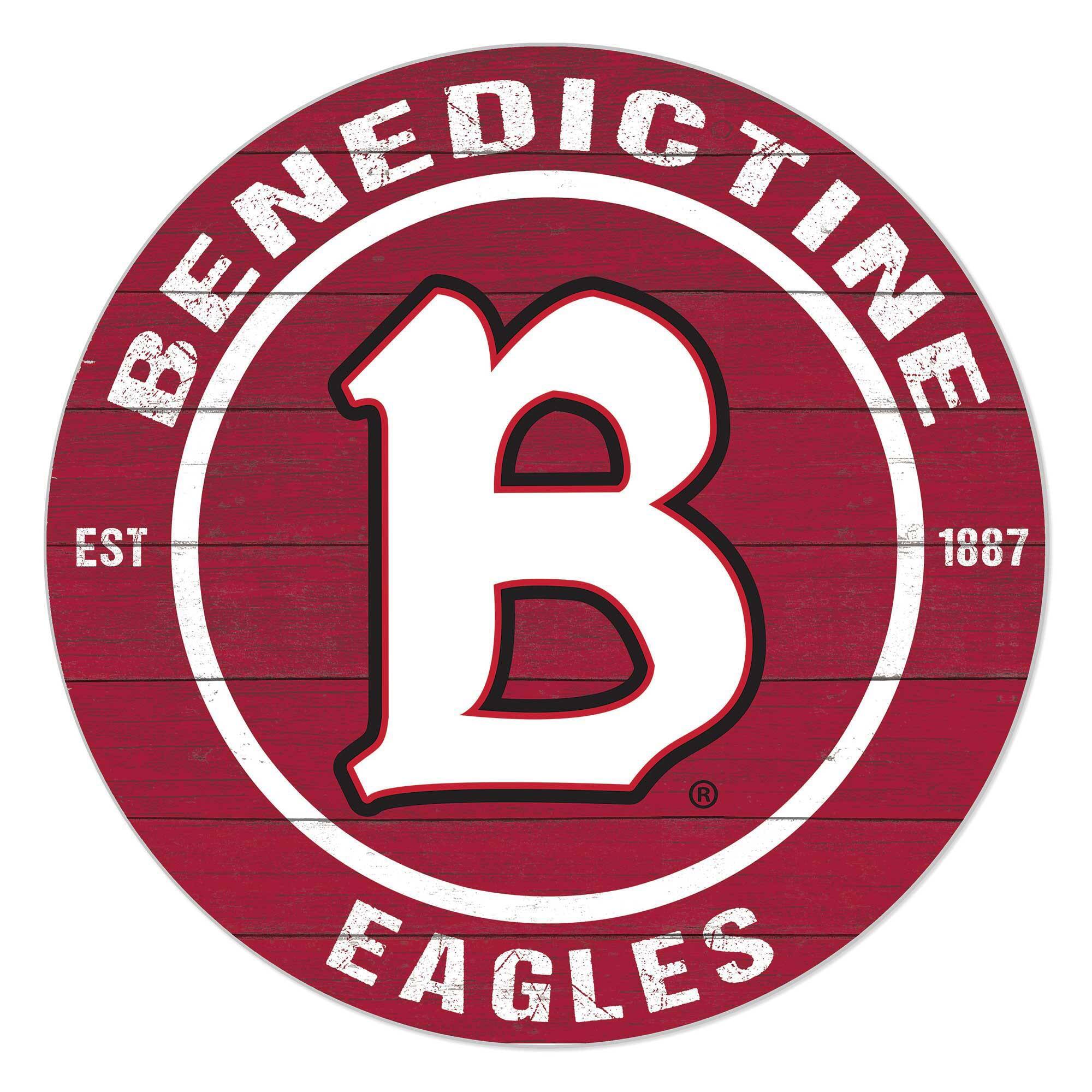 Benedictine Eagles 20'' x 20'' Indoor/Outdoor Team Color Circle Sign