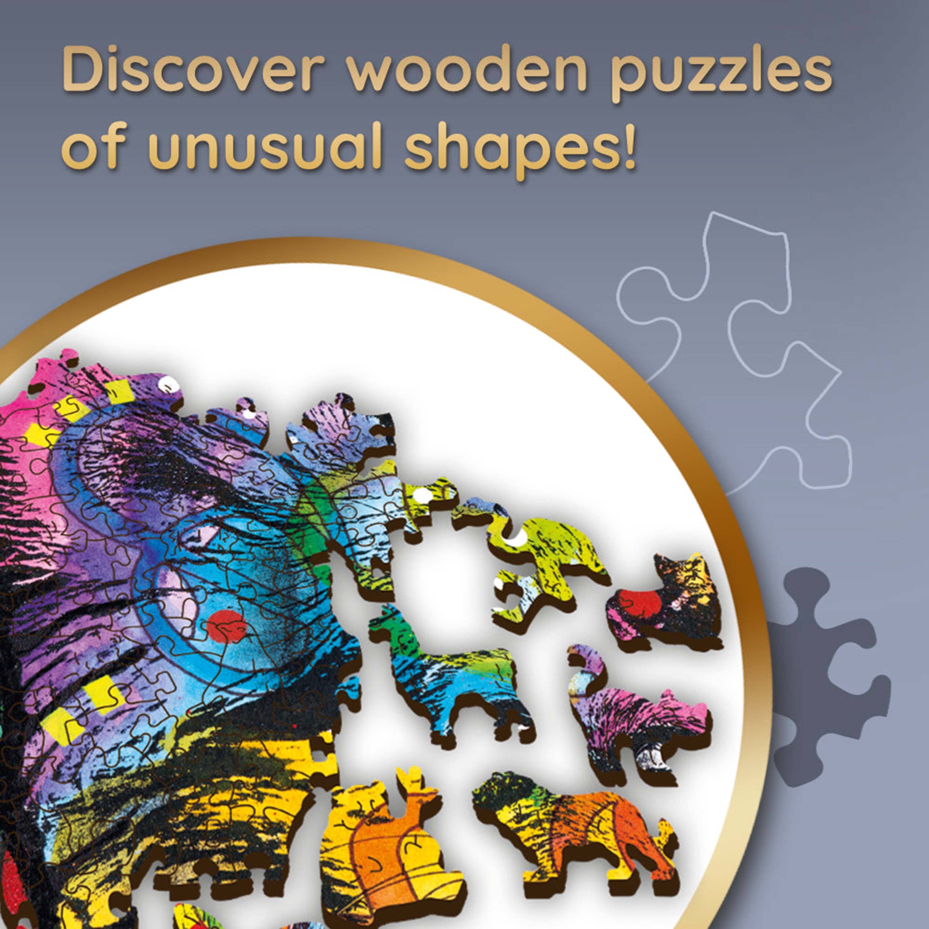 Discover wooden puzzles of unusual shapes!