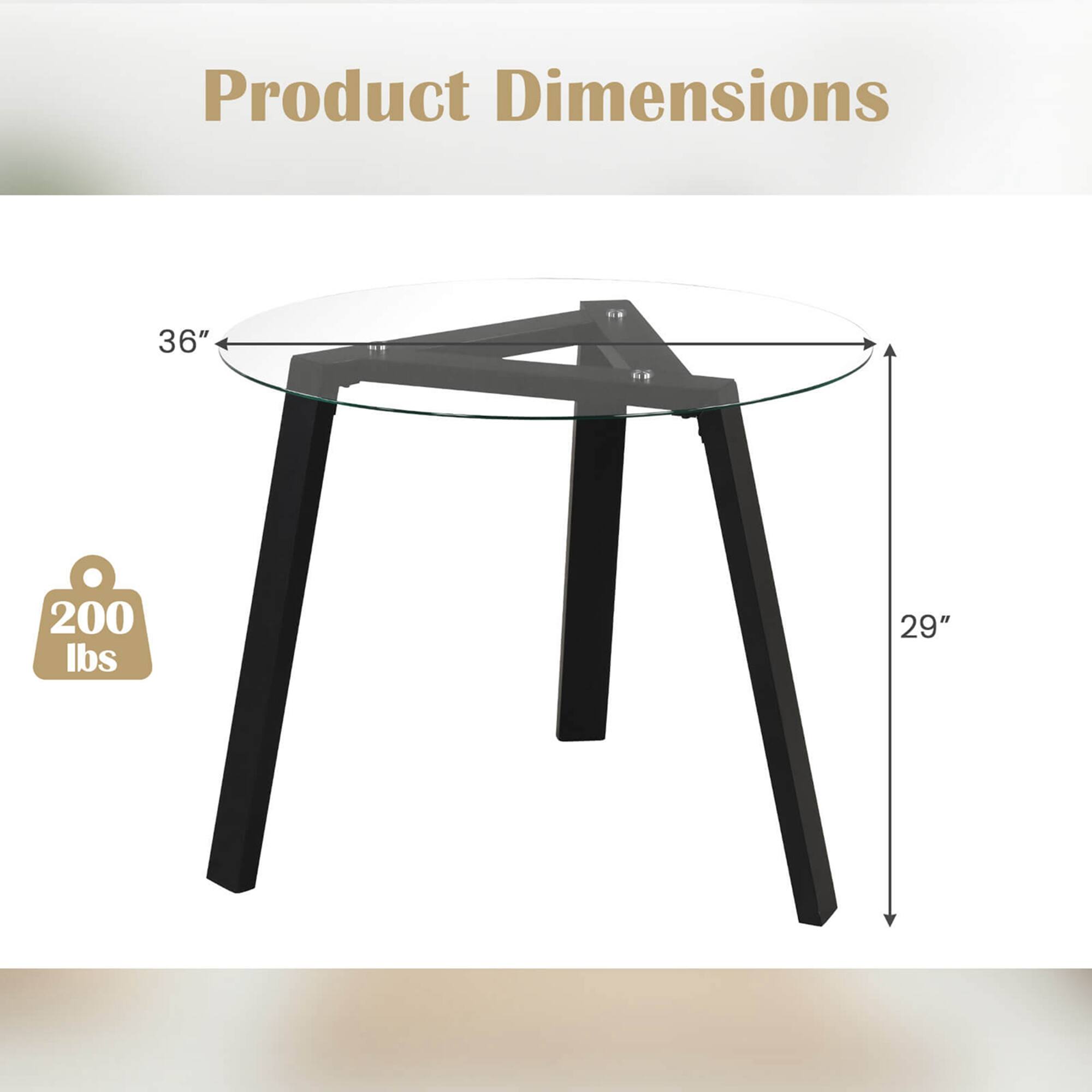 Product Dimensions: 36" x 200 lbs x 29".