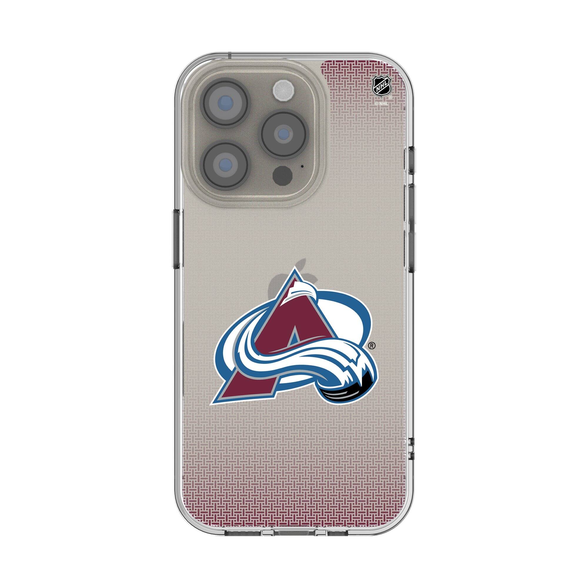 Keyscaper - NHL - Colorado Avalanche Linen Logo iPhone Clear Case - 14 - Multicolor