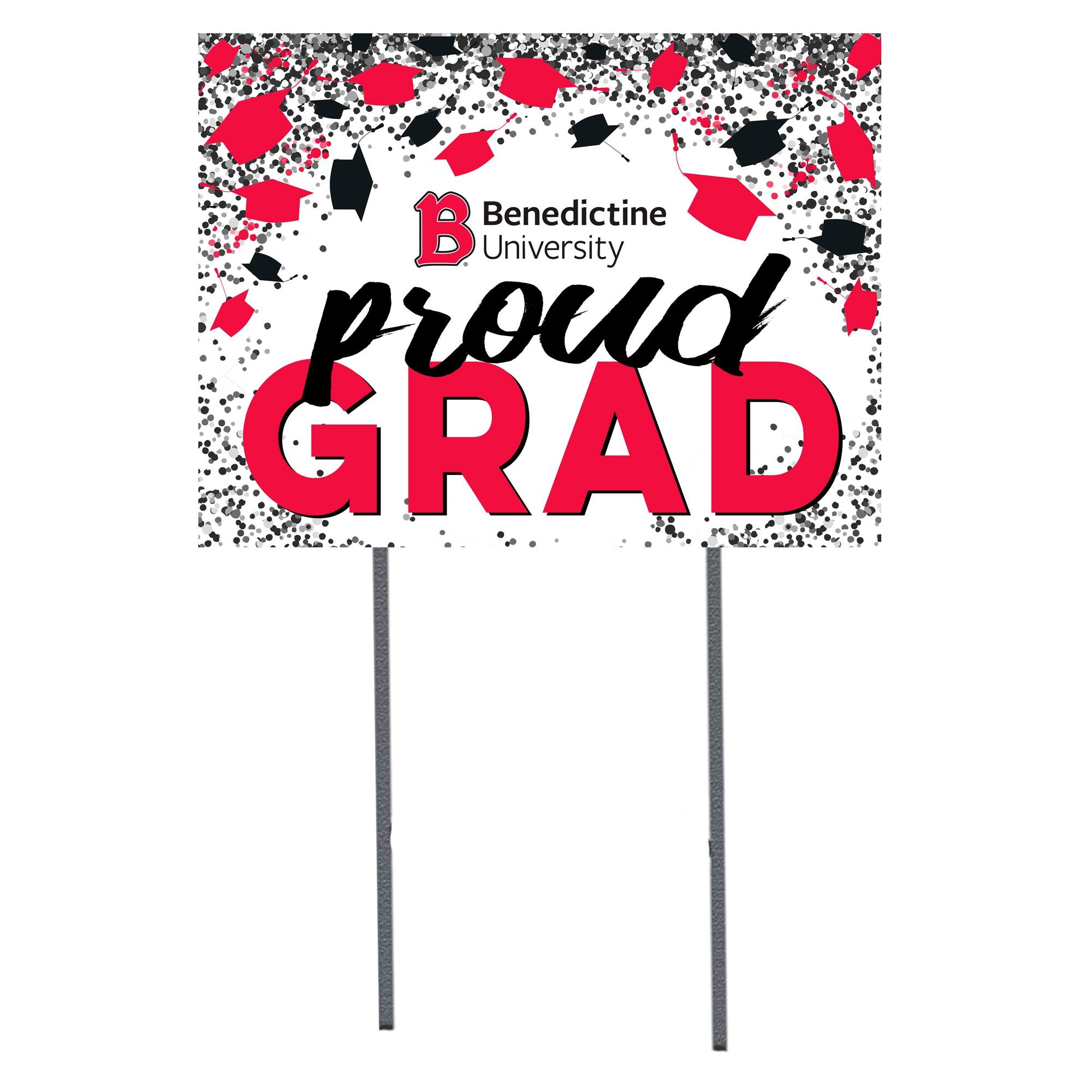 Benedictine Eagles 18" x 24" Proud Grad Yard Sign