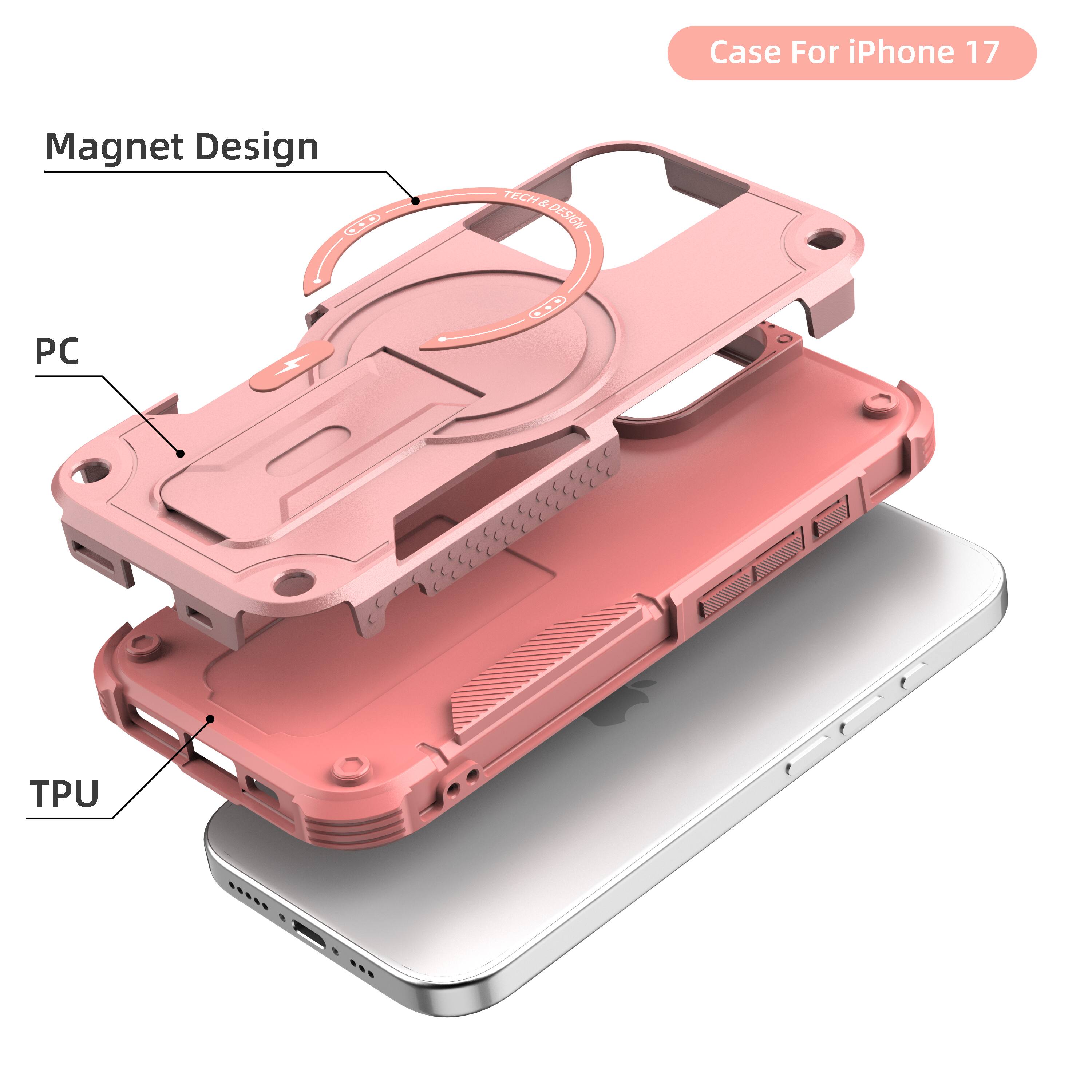 Case For iPhone 17  
Magnet Design  
TECH&DESIGN  
PC  
TPU