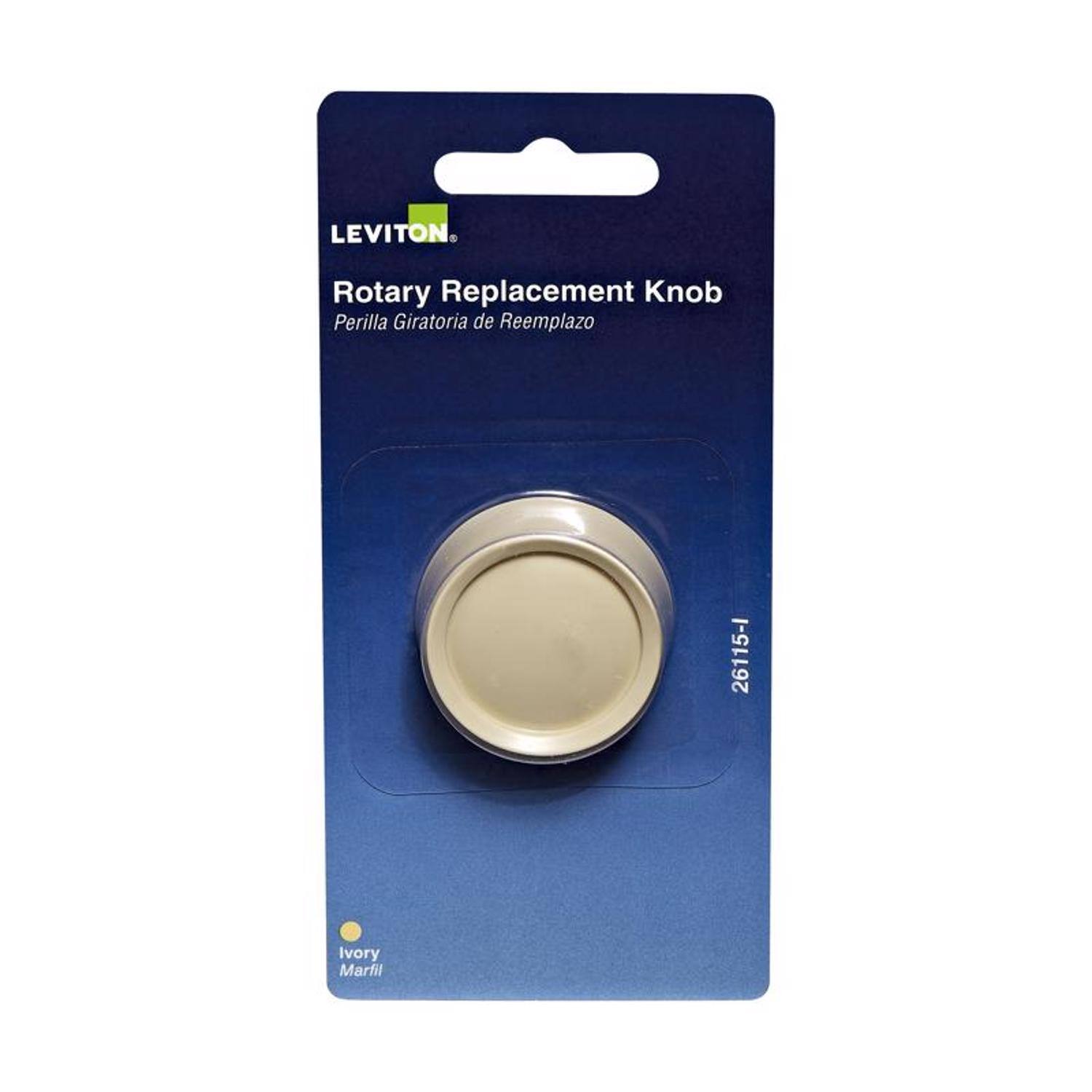 LEVITON  
Rotary Replacement Knob  
Perilla Giratoria de Reemplazo  
26115-1  
Ivory Marfil