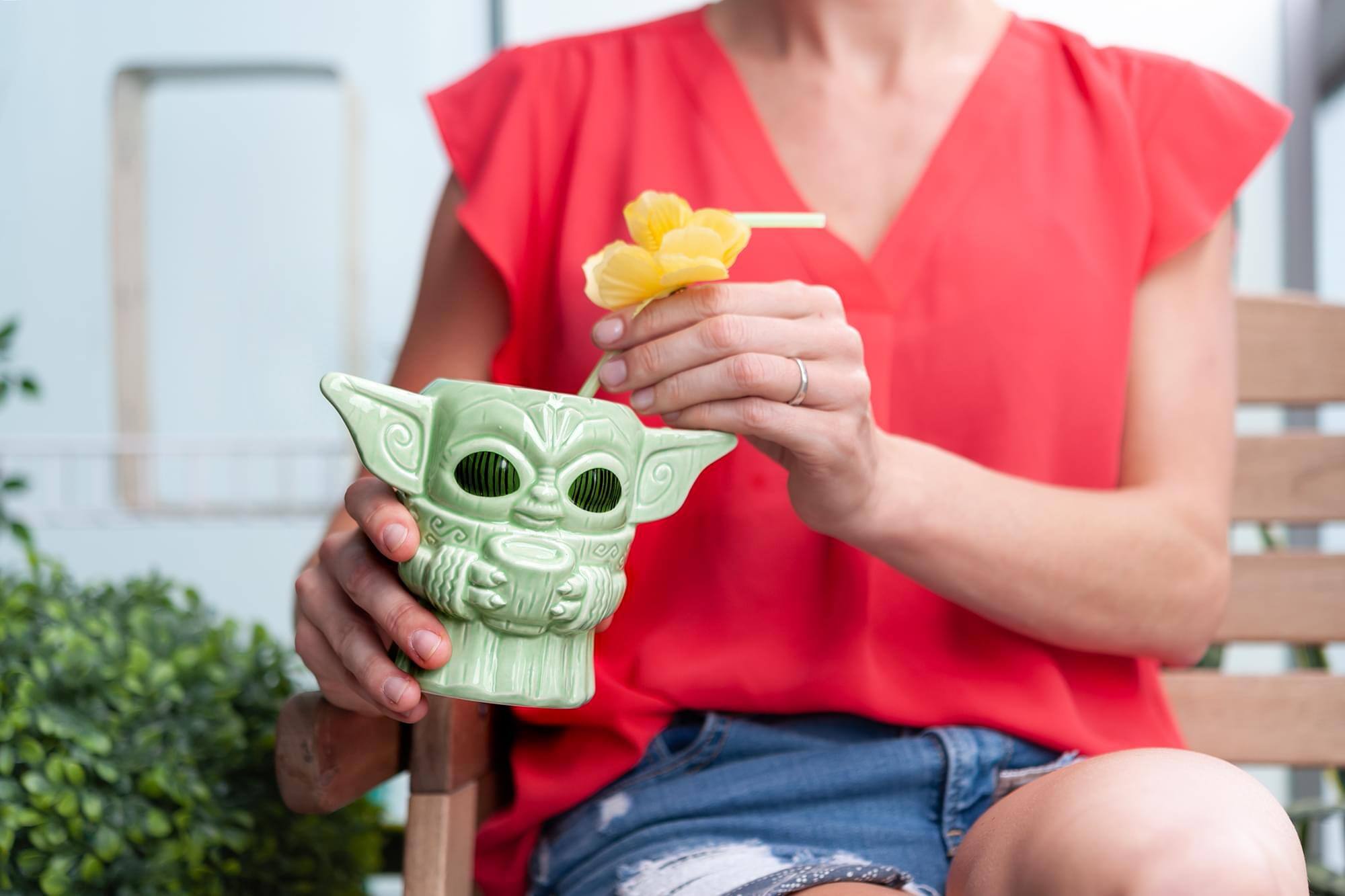 Alt View 4. Star Wars - Geeki Tikis Star Wars: The Mandalorian The Child "Baby Yoda" Mug | 16 Ounces - Green.
