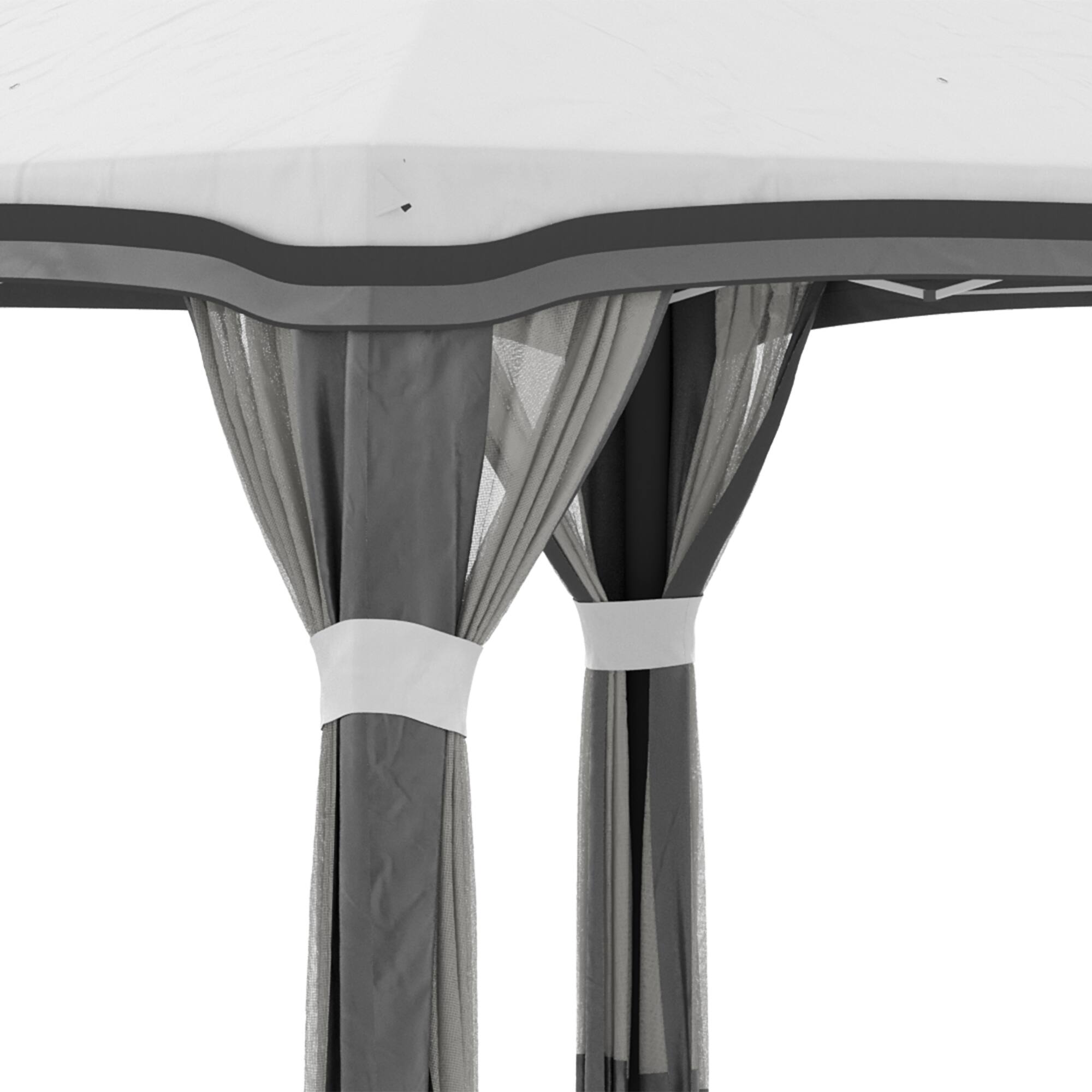 Alt View 7. Outsunny - 10' x 10' Pop Up Canopy Tent with Netting, Instant Tents for Parties, Height Adjustable, with Wheeled Carry Bag - Gray.