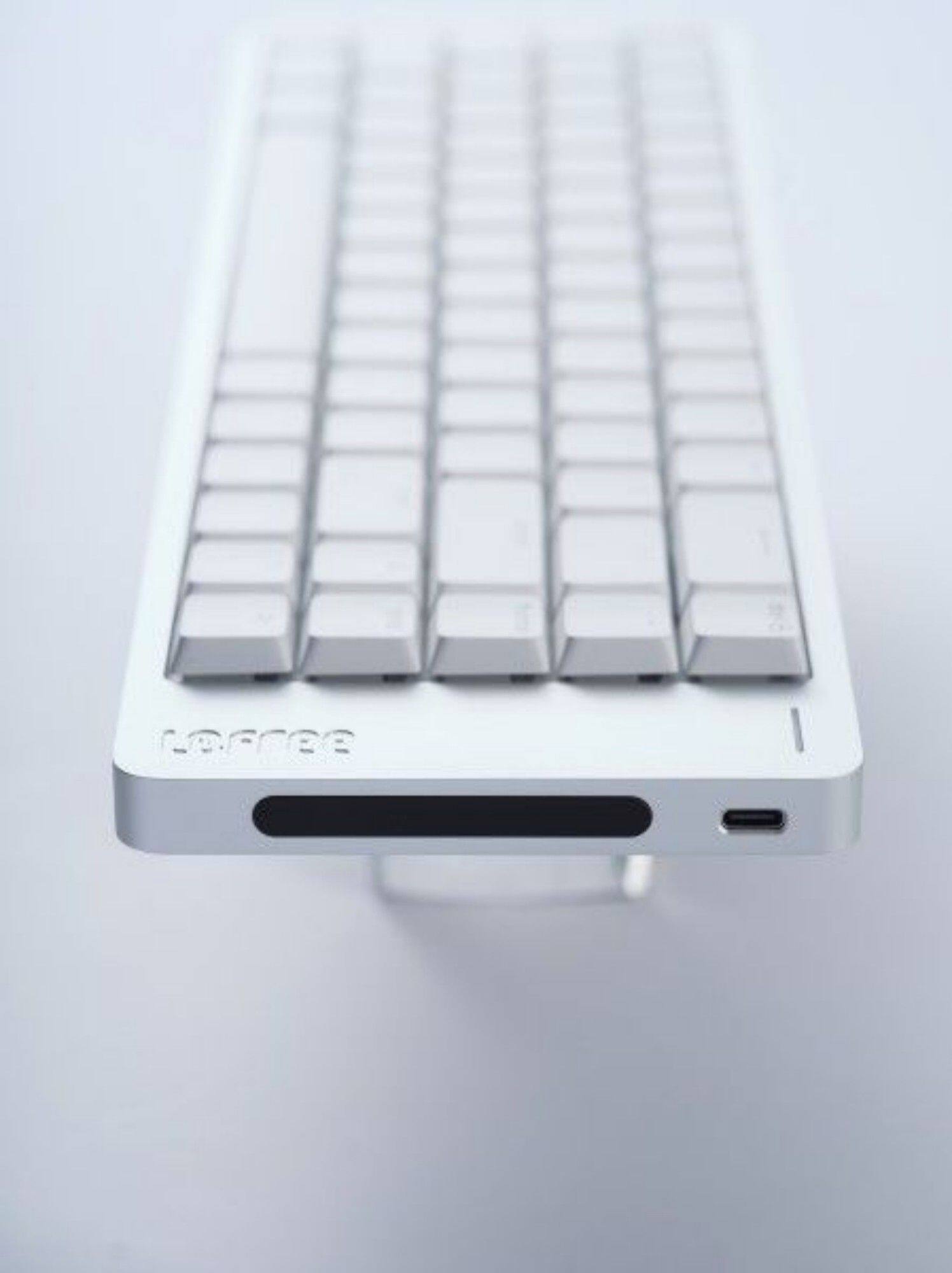 Alt View 3. Lofree - Lofree Flow2 84-Key Triple-Mode Low-Profile Mechanical Keyboard with Void Silent Linear Switches - White - White.