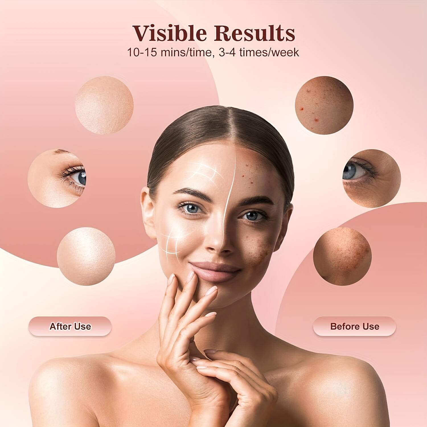 Visible Results  
10-15 mins/time, 3-4 times/week  

After Use  
Before Use
