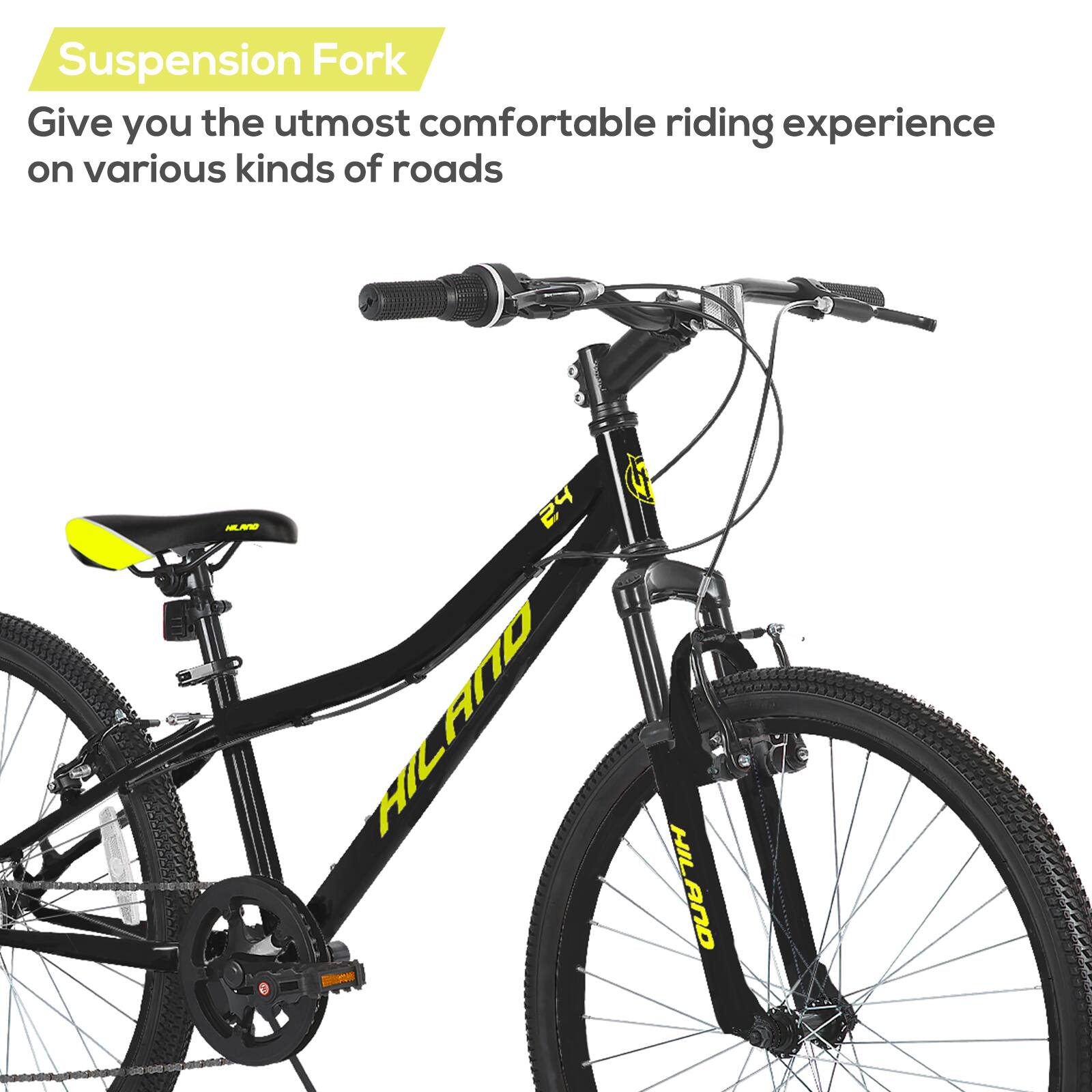 Suspension Fork  
Give you the utmost comfortable riding experience on various kinds of roads