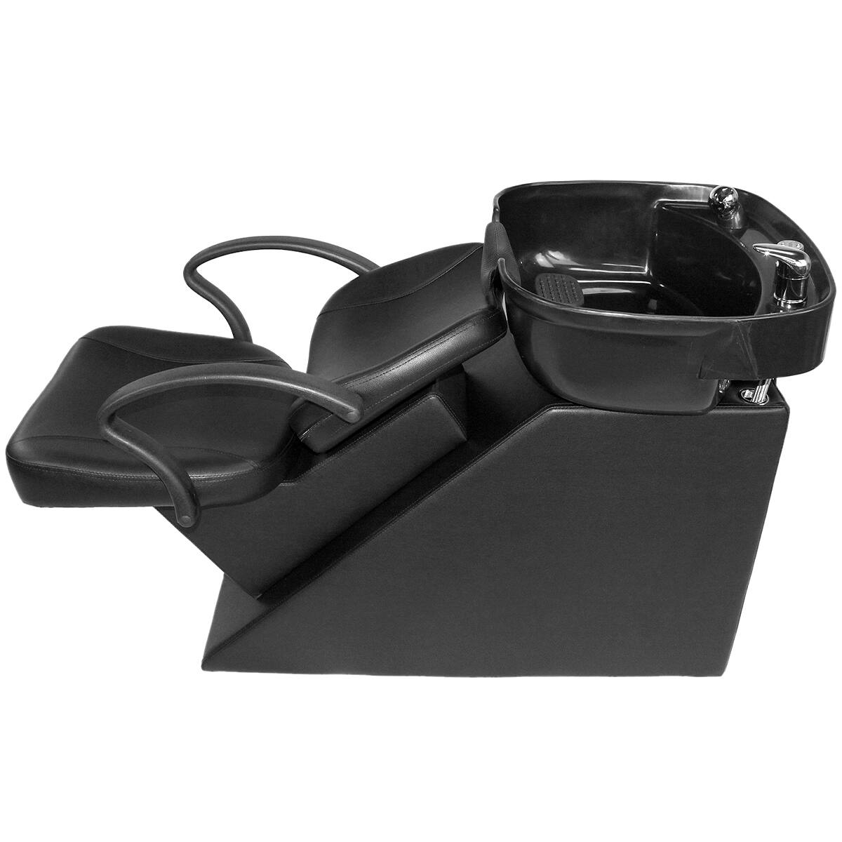 Alt View 3. Ainfox - Ainfox Shampoo Barber Backwash Chair,ABS Plastic Bowl Sink Chair & Armrest Professional for Barbershop Spa Beauty Salon - black.