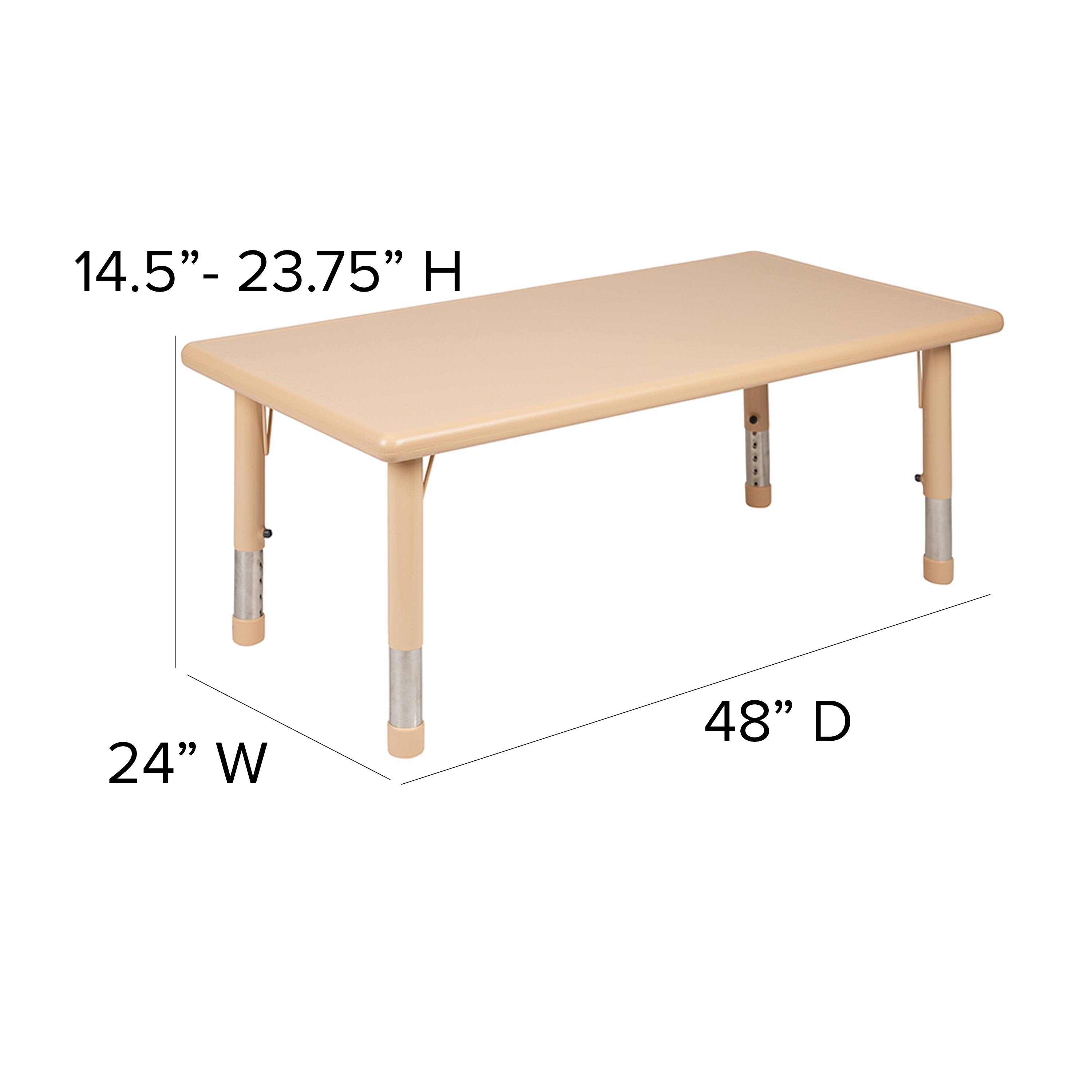14.5" - 23.75" H  
24" W  
48" D