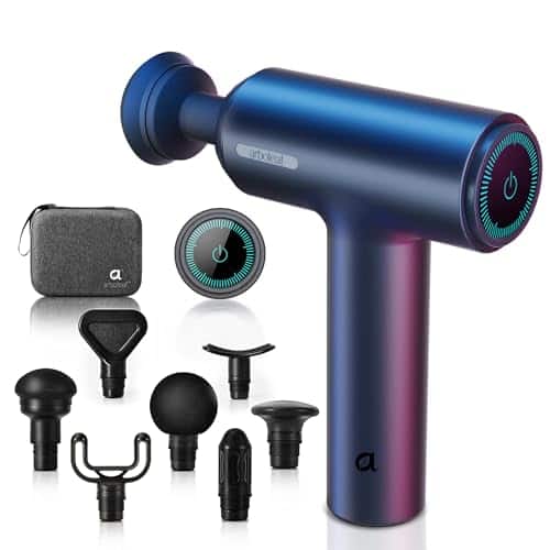 DORLUKFU - Massage Gun deep Tissue, 6 Speeds Powerful Handheld Percussion Muscle Massager Gun with Portable Travel Case for Back,