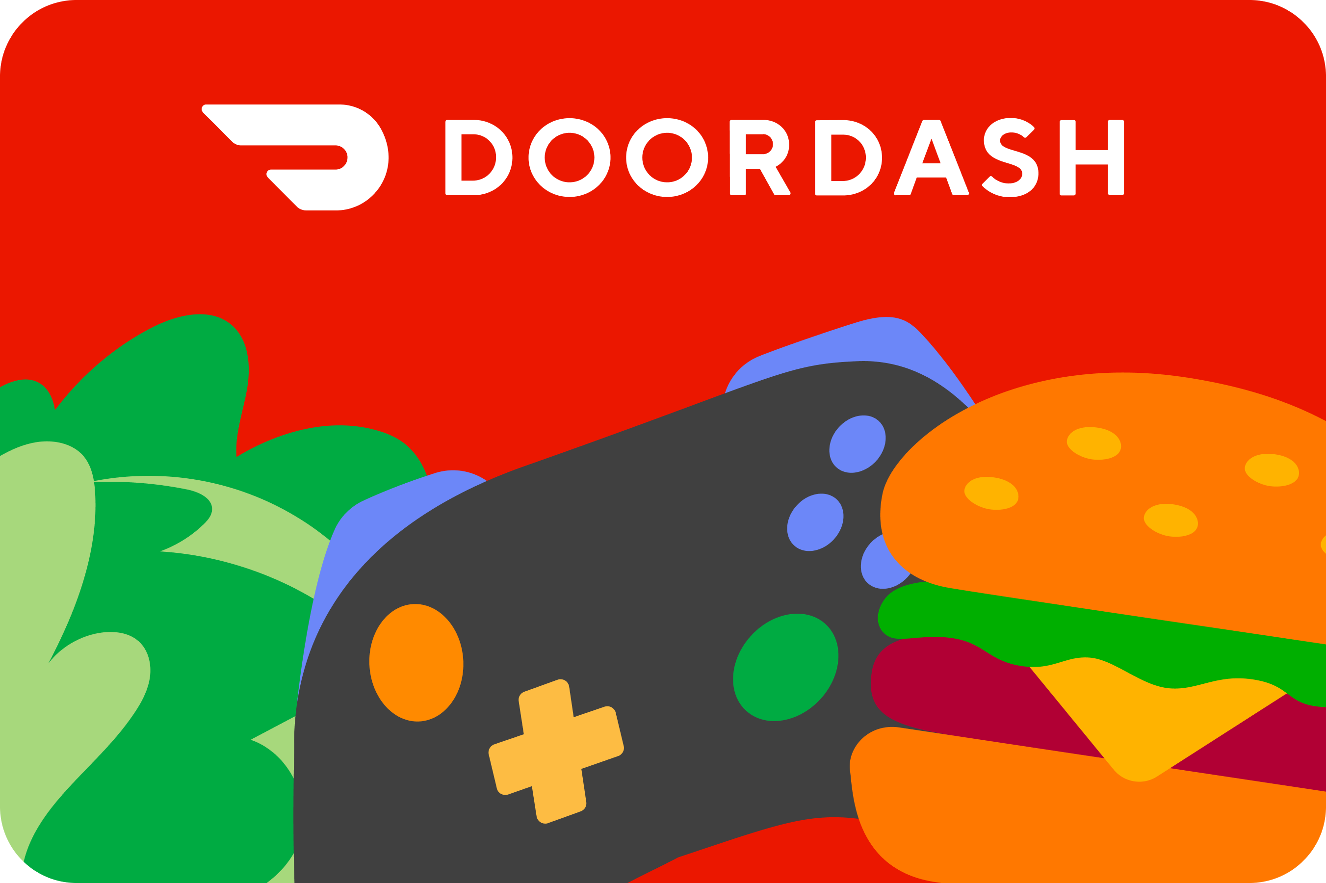 Front. DoorDash - $200 Gift Card.