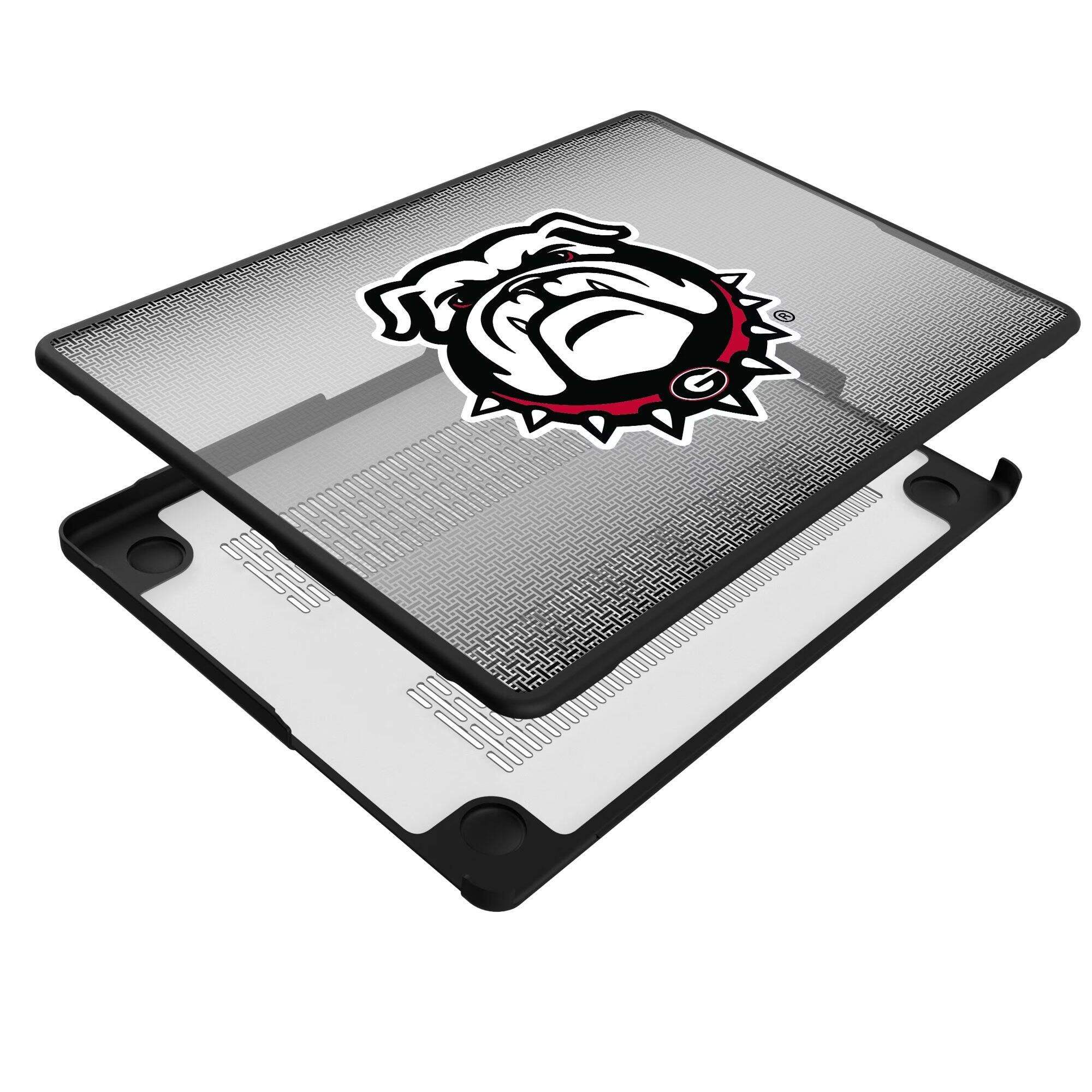 Alt View 3. Keyscaper - Georgia Bulldogs Linen MacBook Case - Air 15 in - Multicolor.