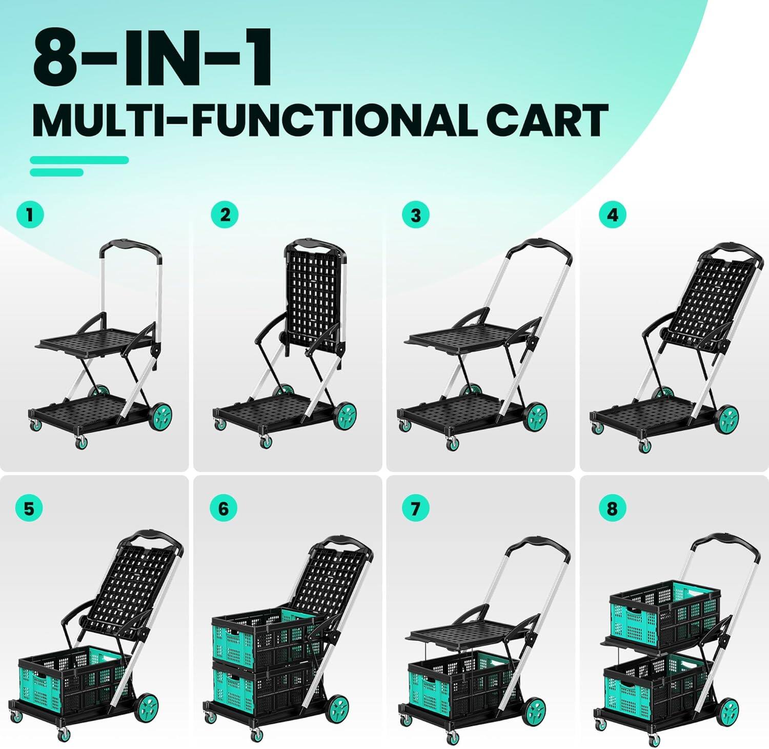 8-IN-1 MULTI-FUNCTIONAL CART
1 2 3 4 5 6 7 8