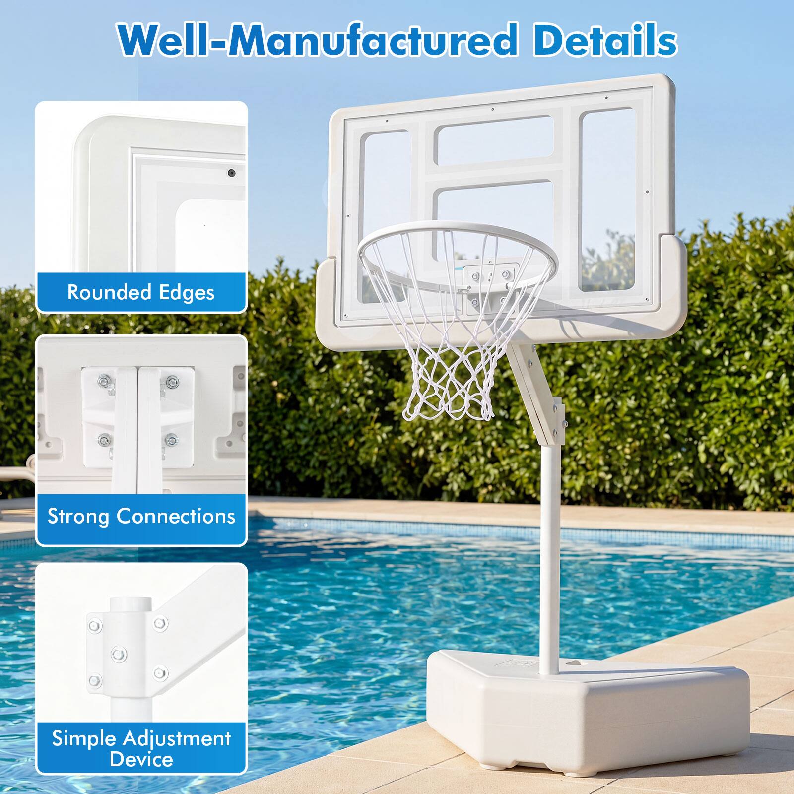 Well-Manufactured Details

- Rounded Edges
- Strong Connections
- Simple Adjustment Device