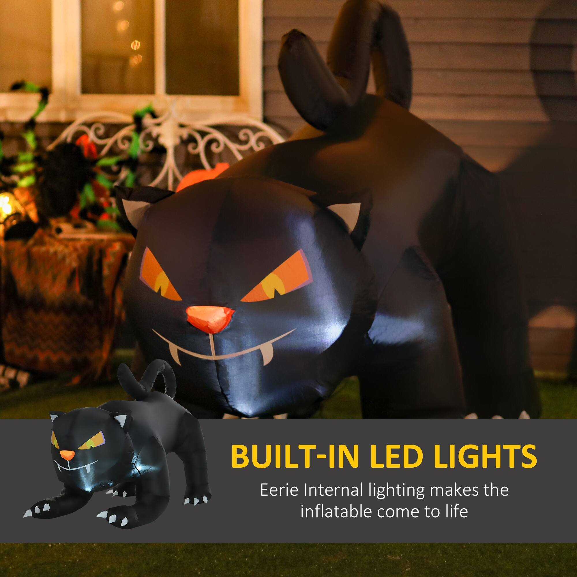 BUILT-IN LED LIGHTS  
Eerie Internal lighting makes the inflatable come to life