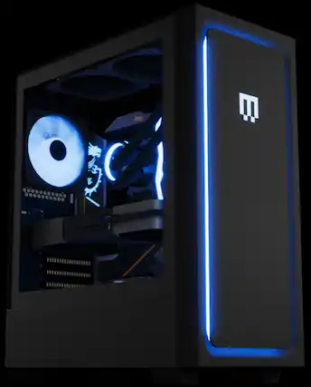 Front. Maingear - MG-1 Amethyst Gaming Desktop - Black.