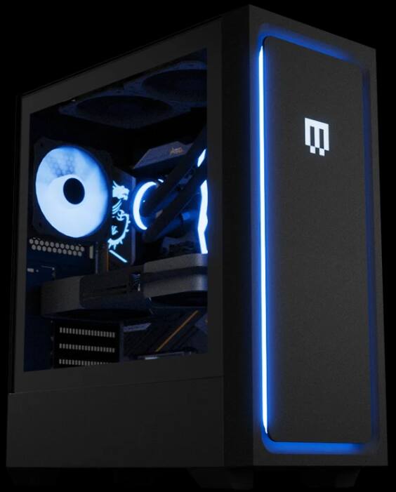 Front. Maingear - MG-1 Amethyst Gaming Desktop - Black.